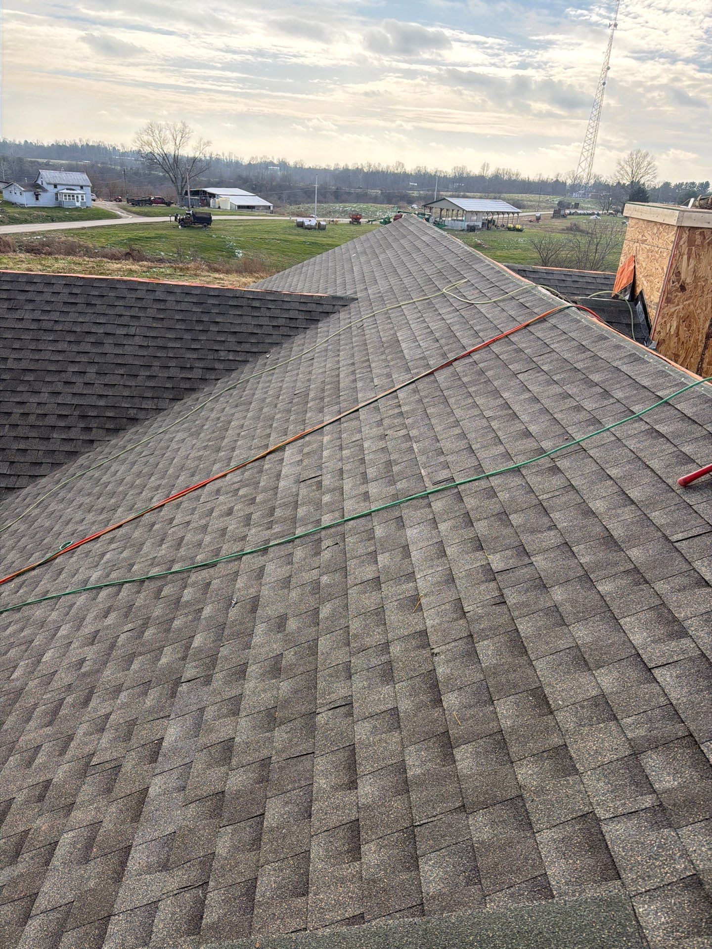 Residential Roofing Installation using GAF Timberline HDZ Weathered Wood by Rainstoppers Roofing