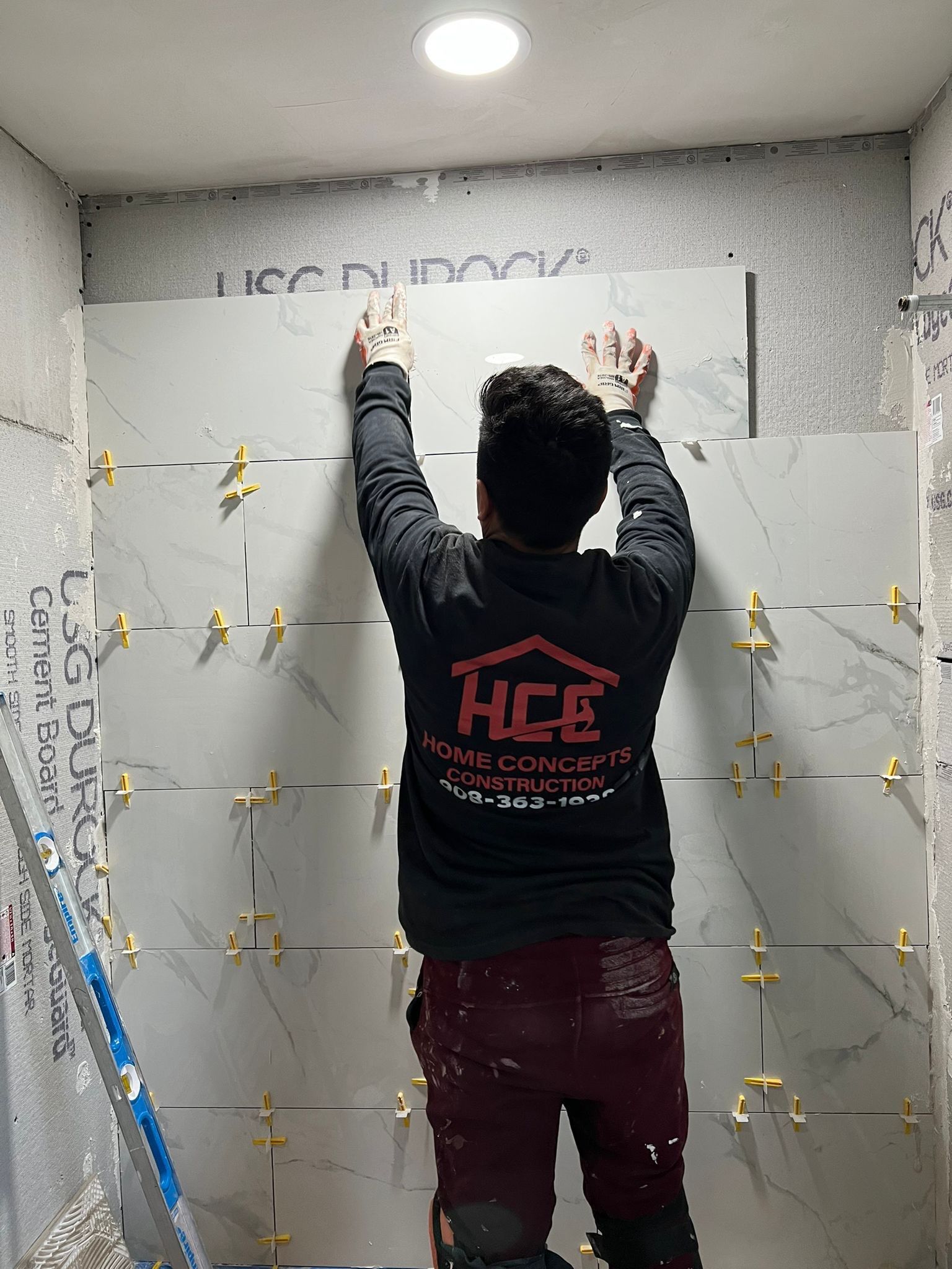 Basement Remodel using Tile by Home Concepts Construction