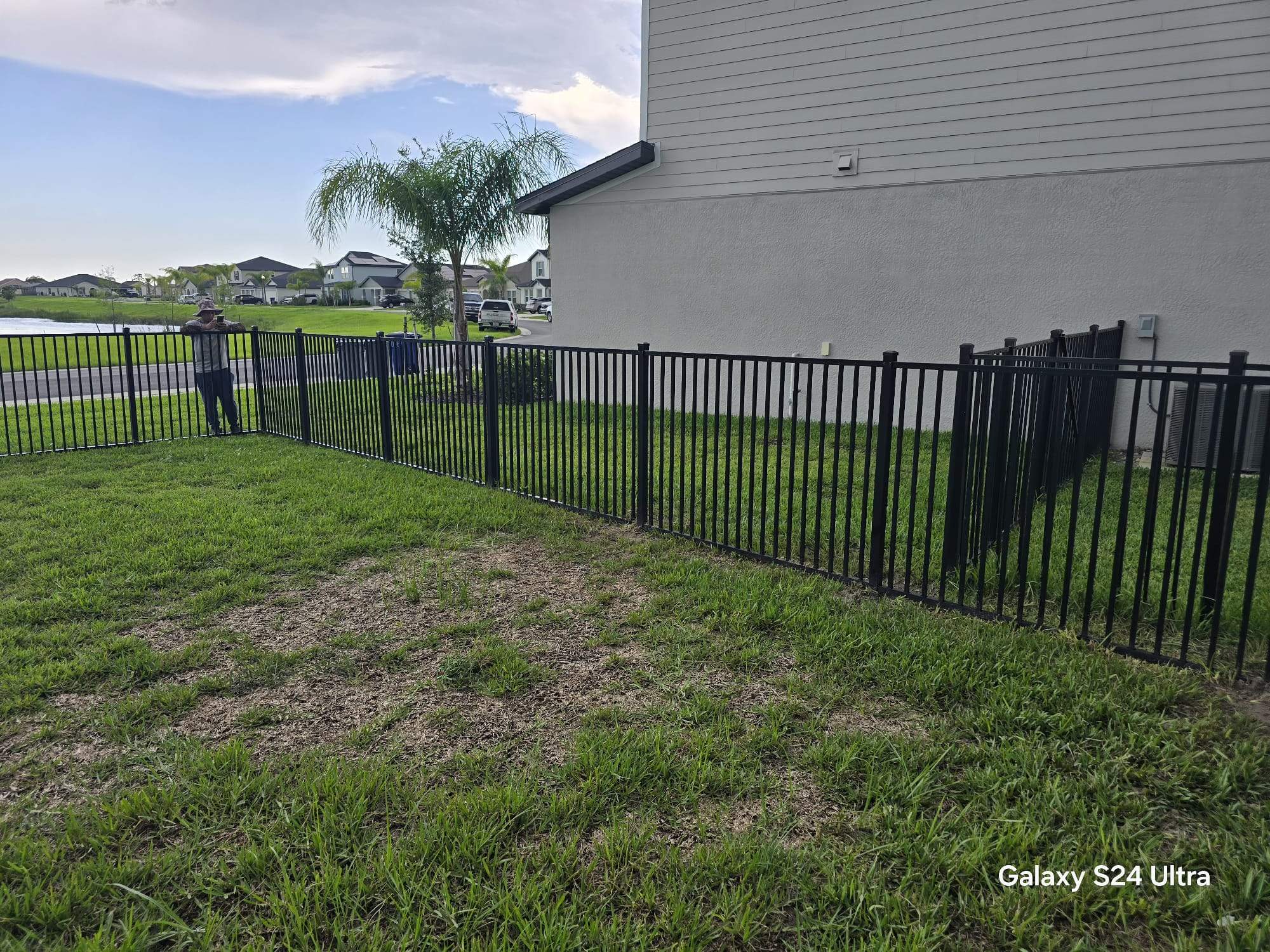 Black Aluminum Picket Fence Installation in North Fort Myers by True Fence LLC