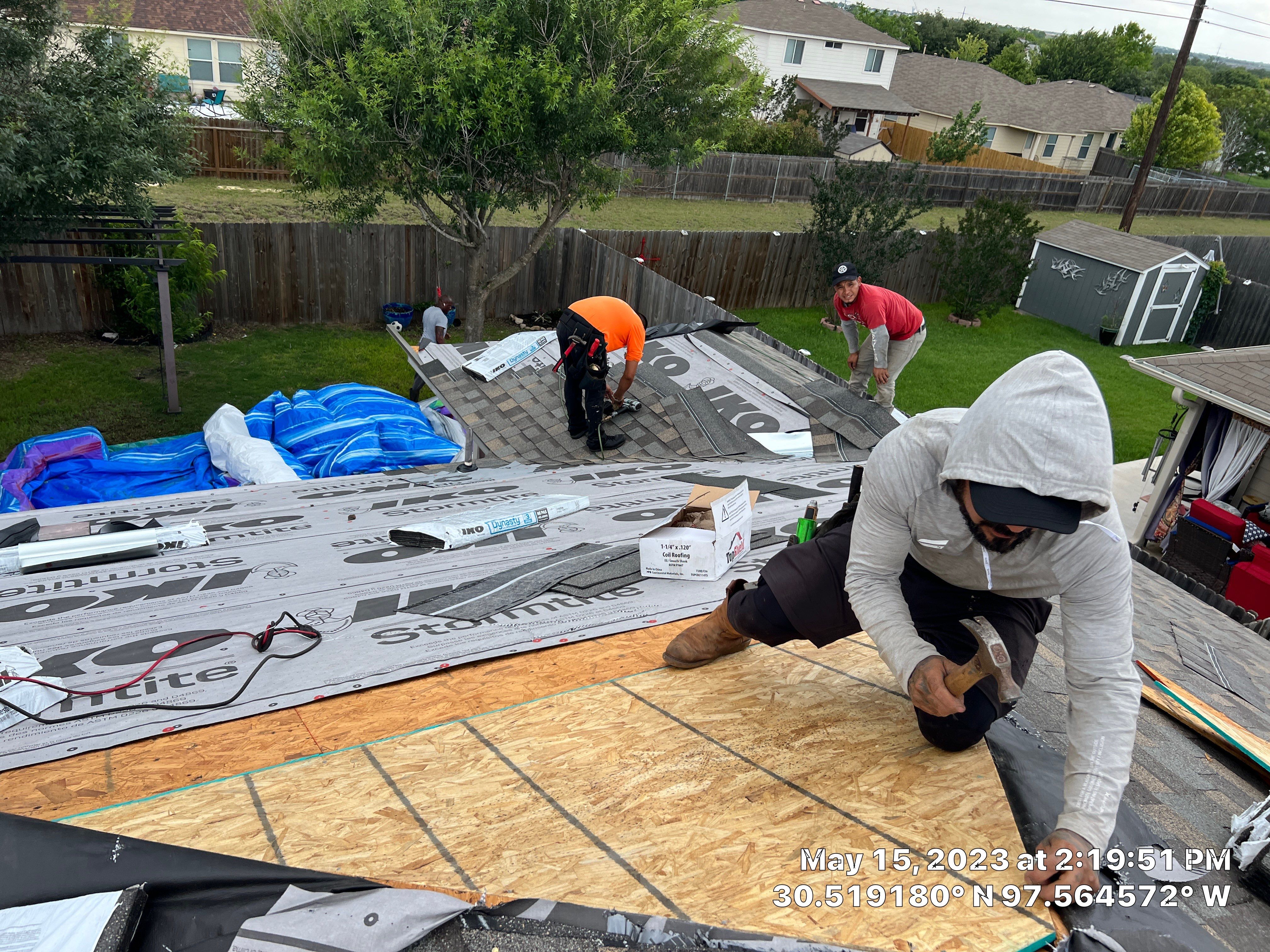 Hutto Residential Roofing Replacement with Premium IKO Dynasty Shingles by Caliber Restoration LLC
