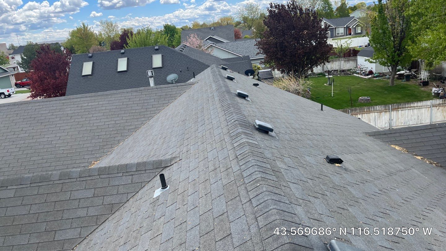 New Roof Installation in Nampa, Idaho with Owens Corning Twilight Black Shingles by ID Roofing LLC