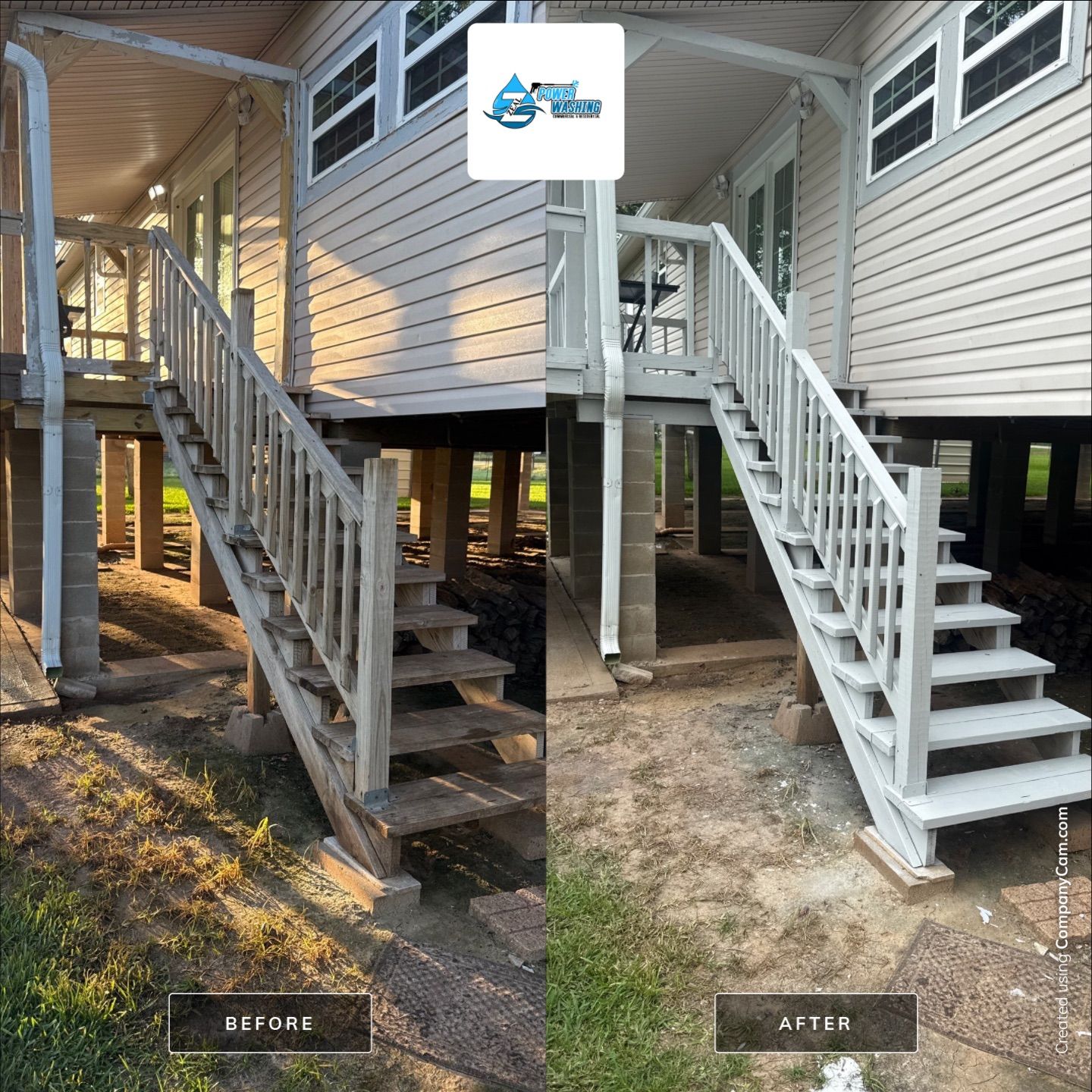 Elevated Deck Restoration and Staircase Refinishing in Rosharon, Texas by Zeal Power Washing