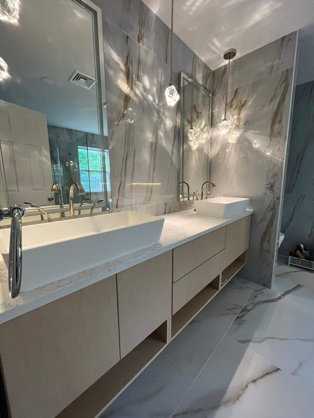 Bathroom Remodel using Tile by Home Concepts Construction