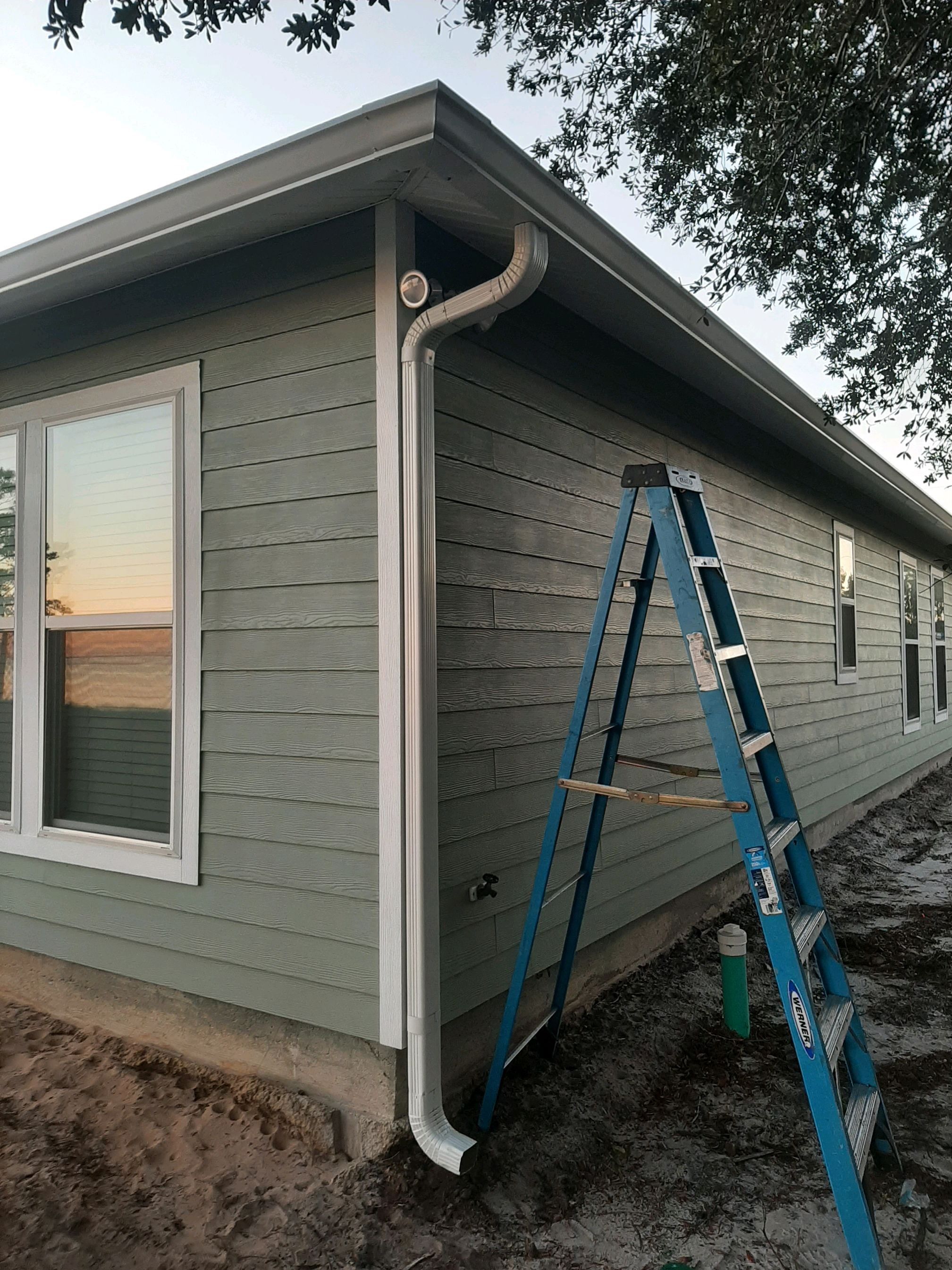 White K-Style Gutter Installation by Gutter Professors