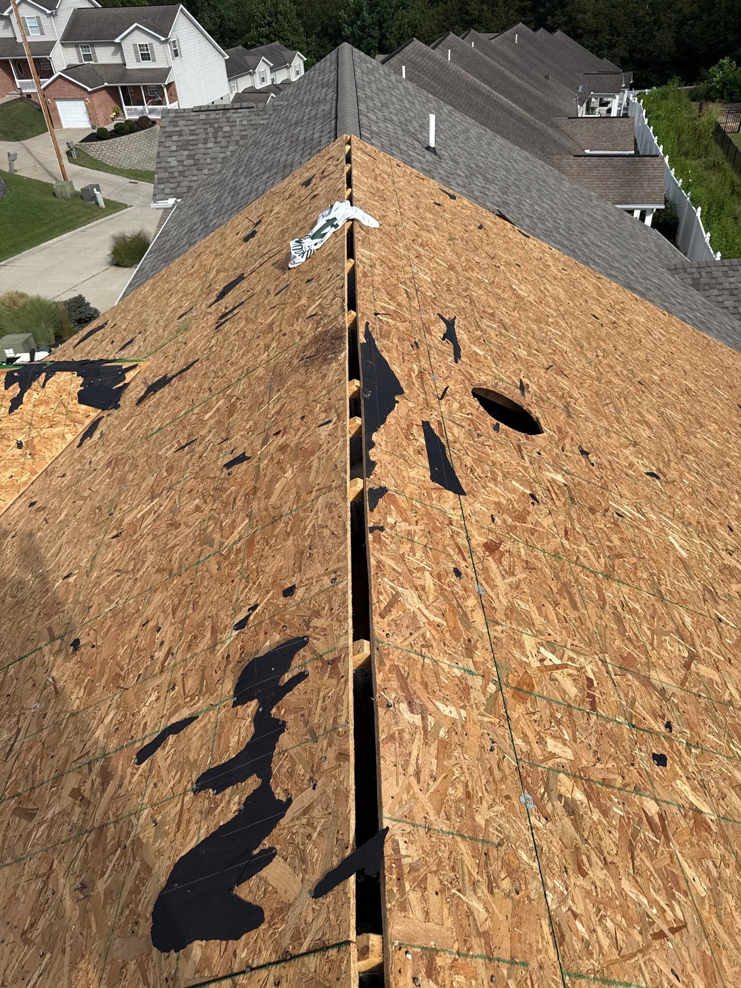 Residential Roofing Installation using Driftwood by Rainstoppers Roofing