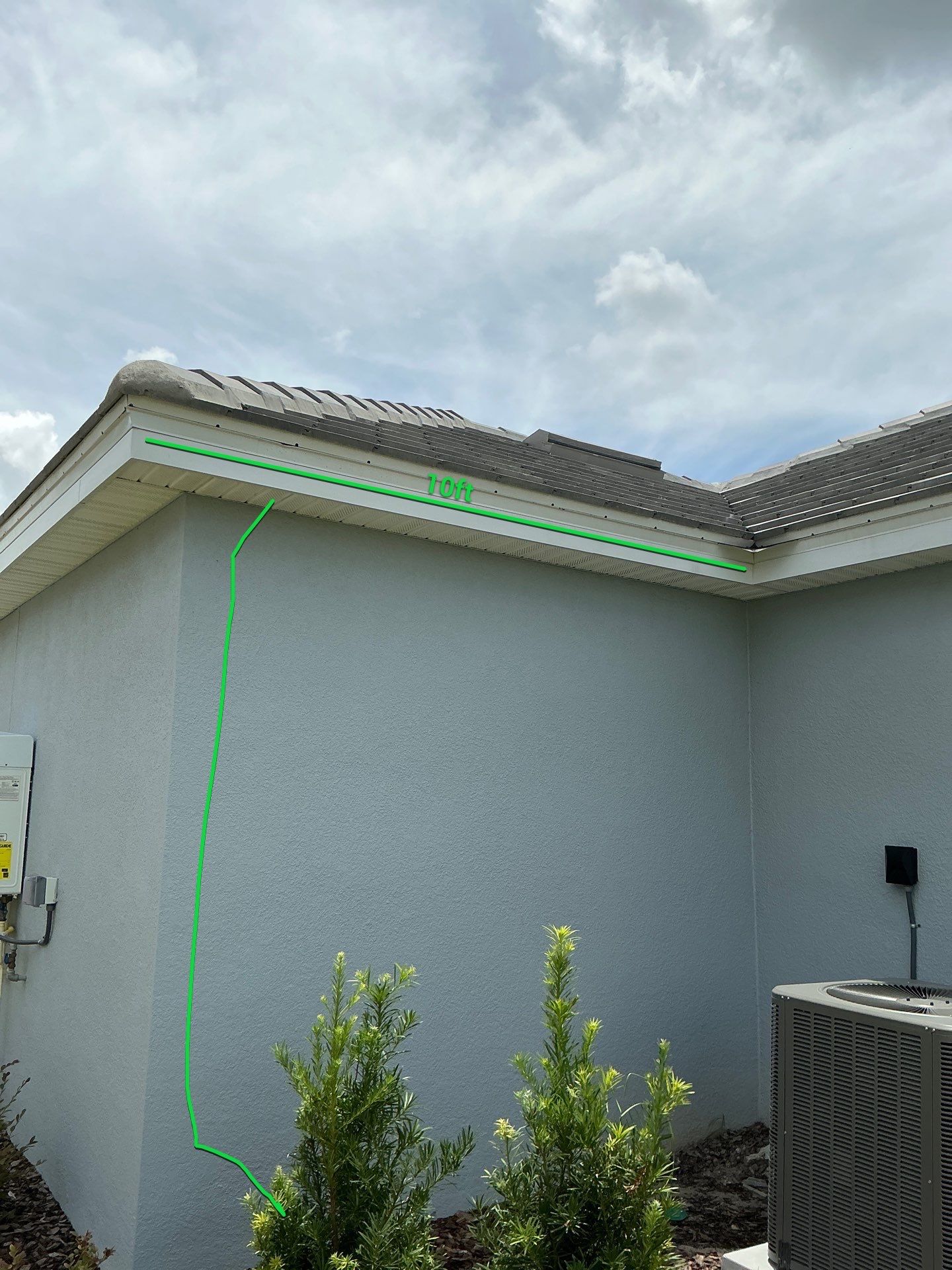 6-INCH White Gutter Installation in Palmetto FL by Gutter Professors