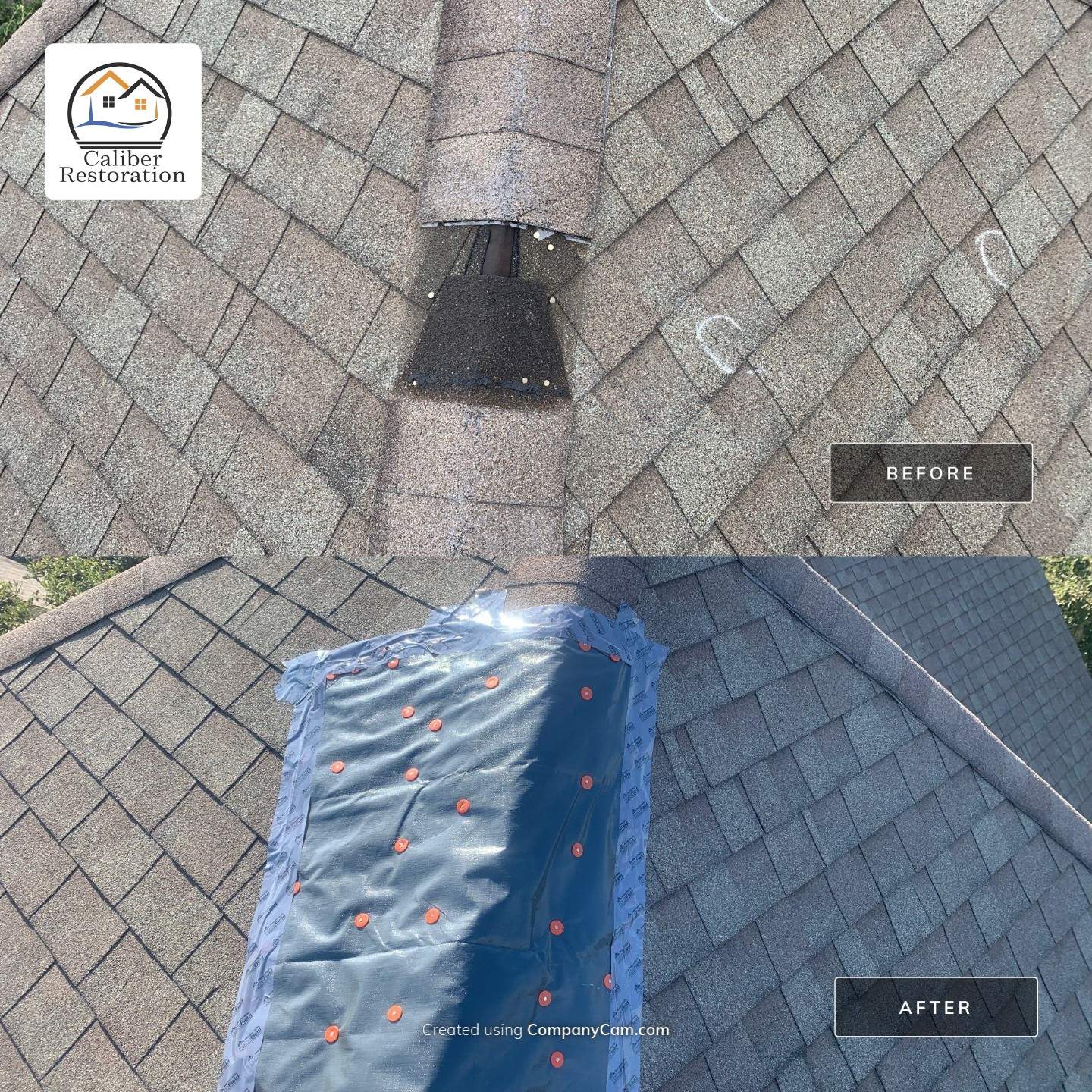 Hail Damage Restoration and Asphalt Shingle Roof Replacement in Austin by Caliber Restoration LLC