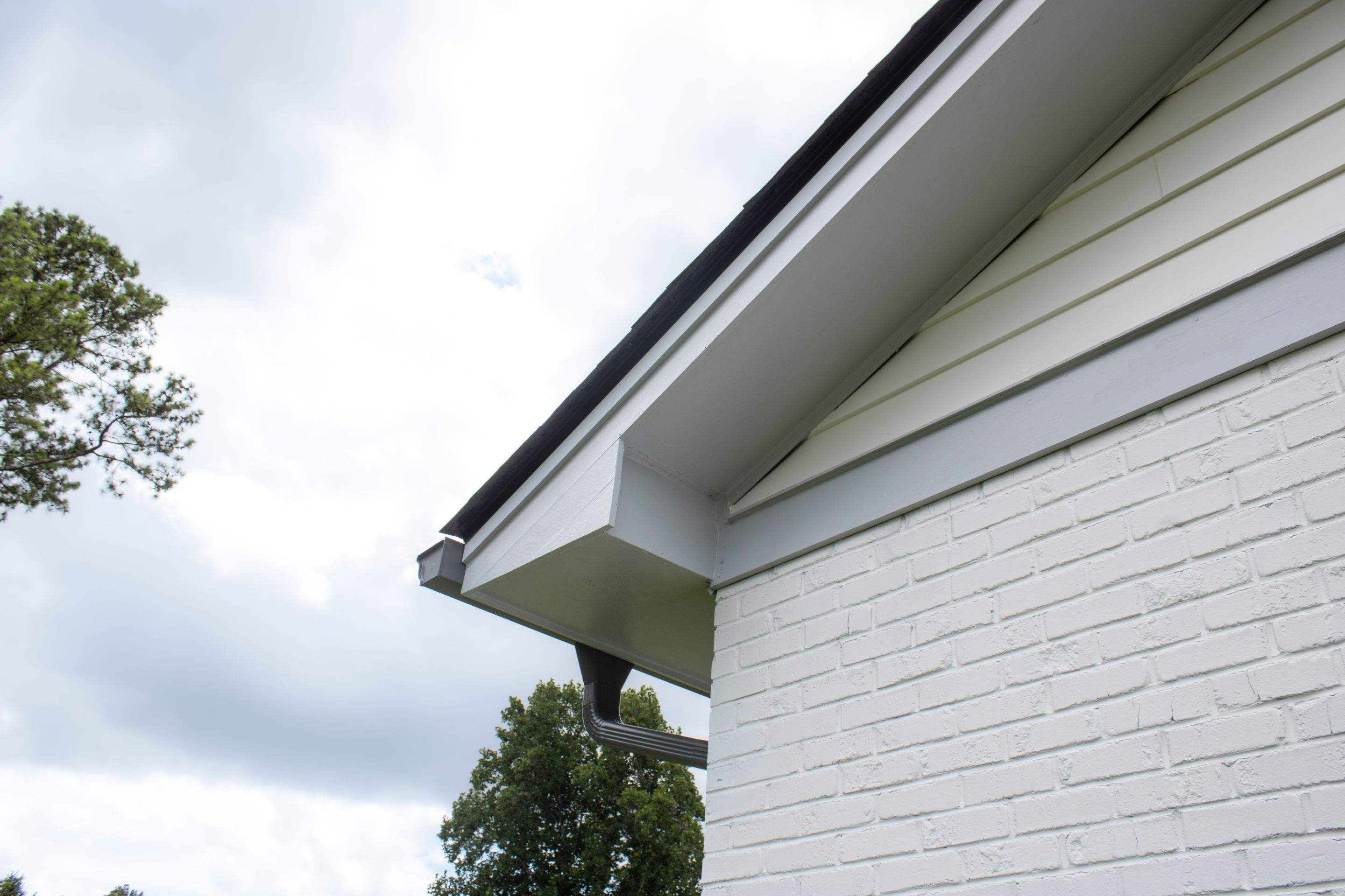 Portico Build with PVC Square Column Crafters Columns, Rotten Wood Replacement, and Exterior Painting by Nelson Exteriors
