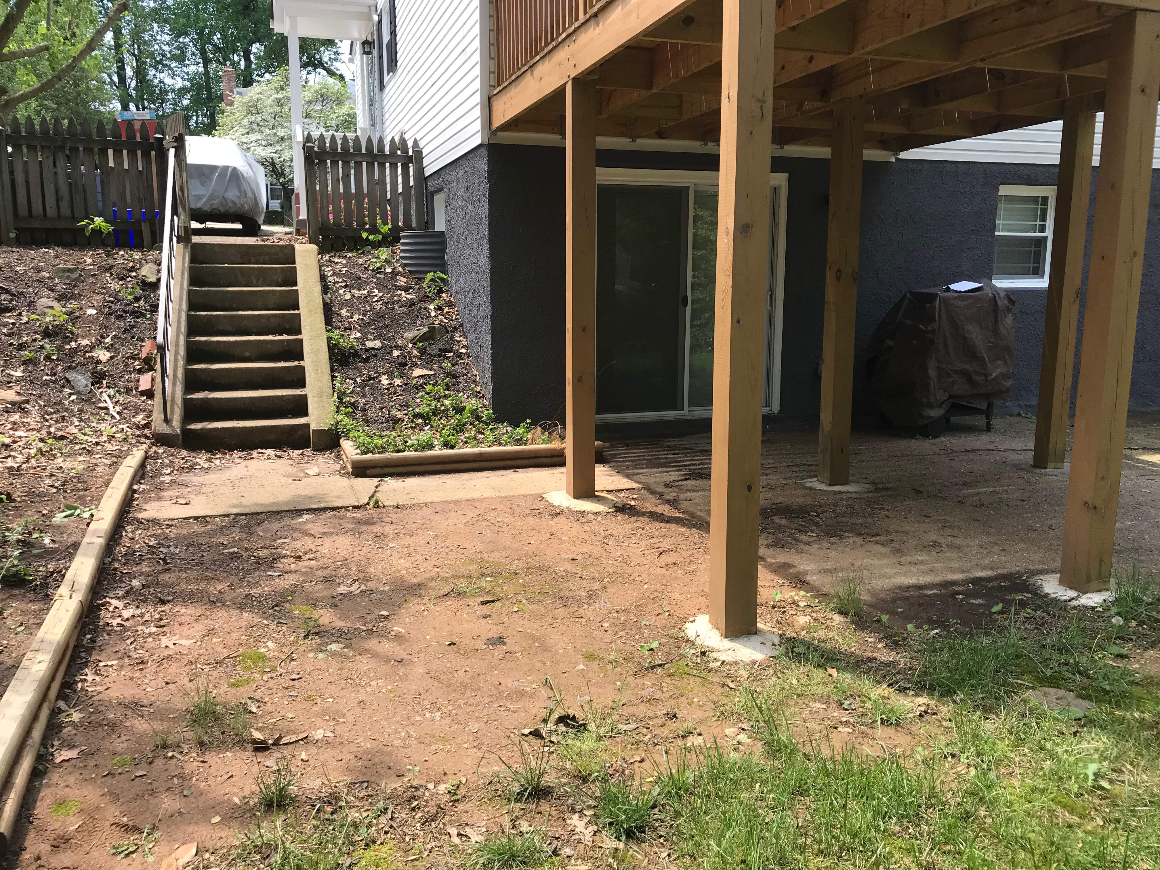 Exterior Repair using Concrete Pad/ walkway by Alpha Design Services