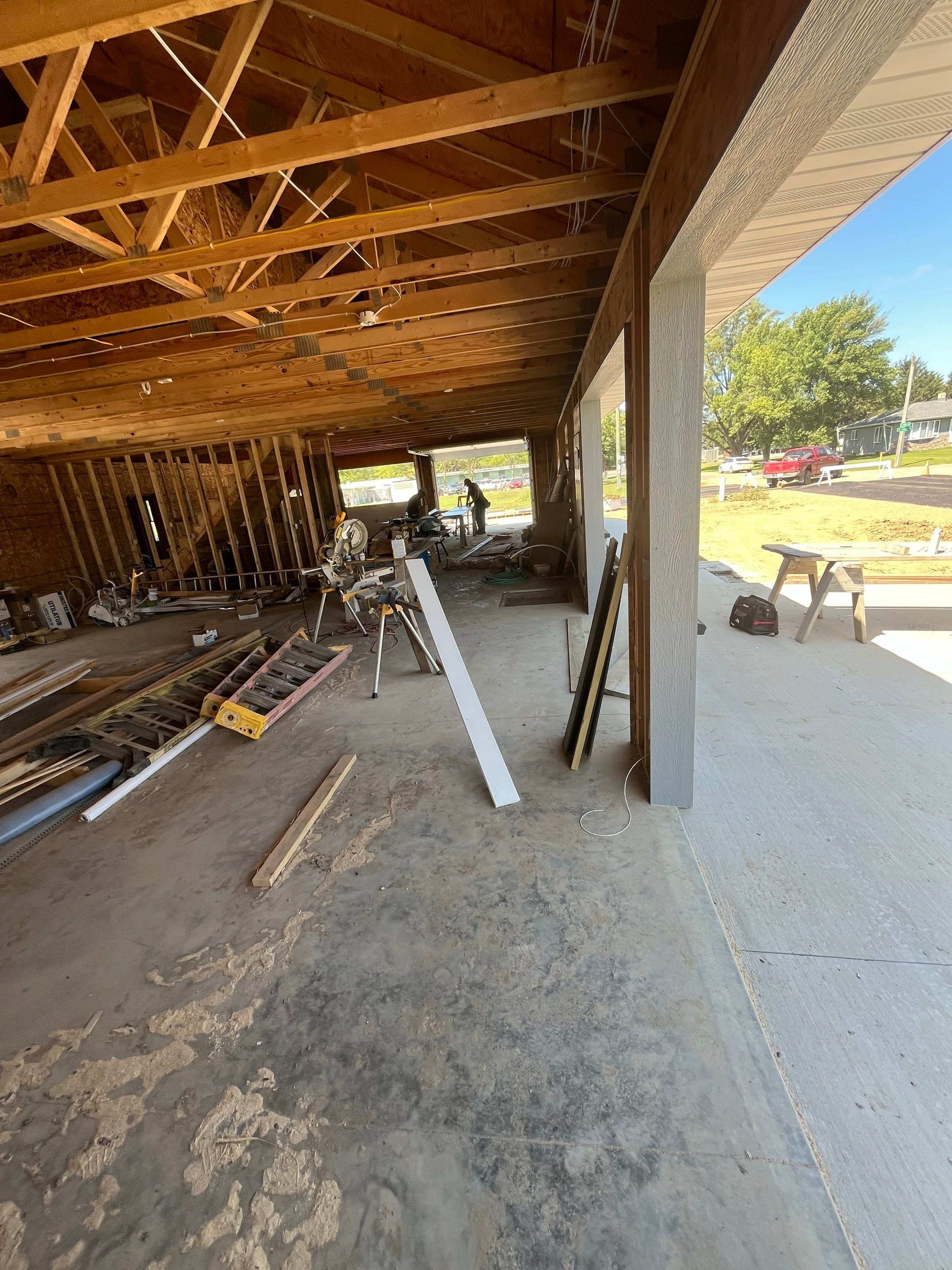 Custom Garage and Basement Epoxy Floor Coating in Menno by Select Painting, Coatings & Garage Cabinets