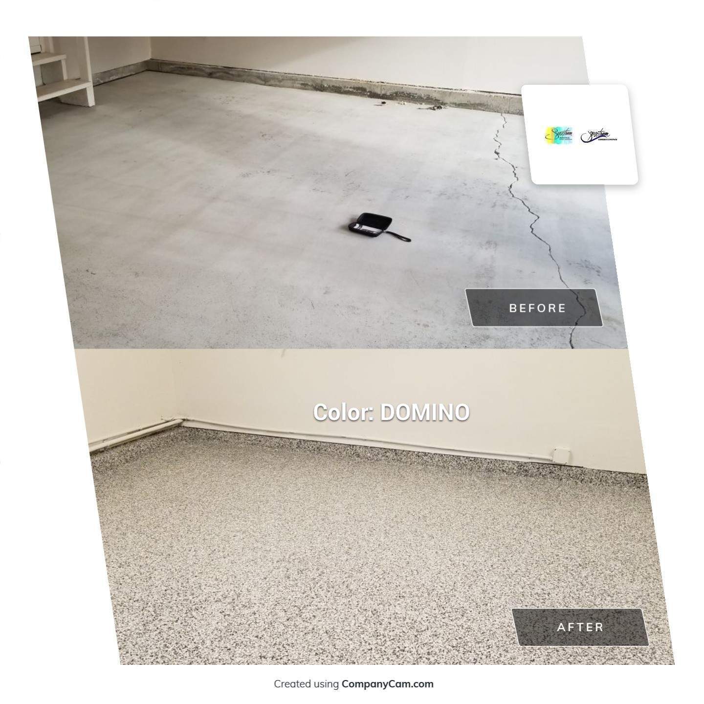 Garage Floor in Domino by Spectrum Painting, LLC