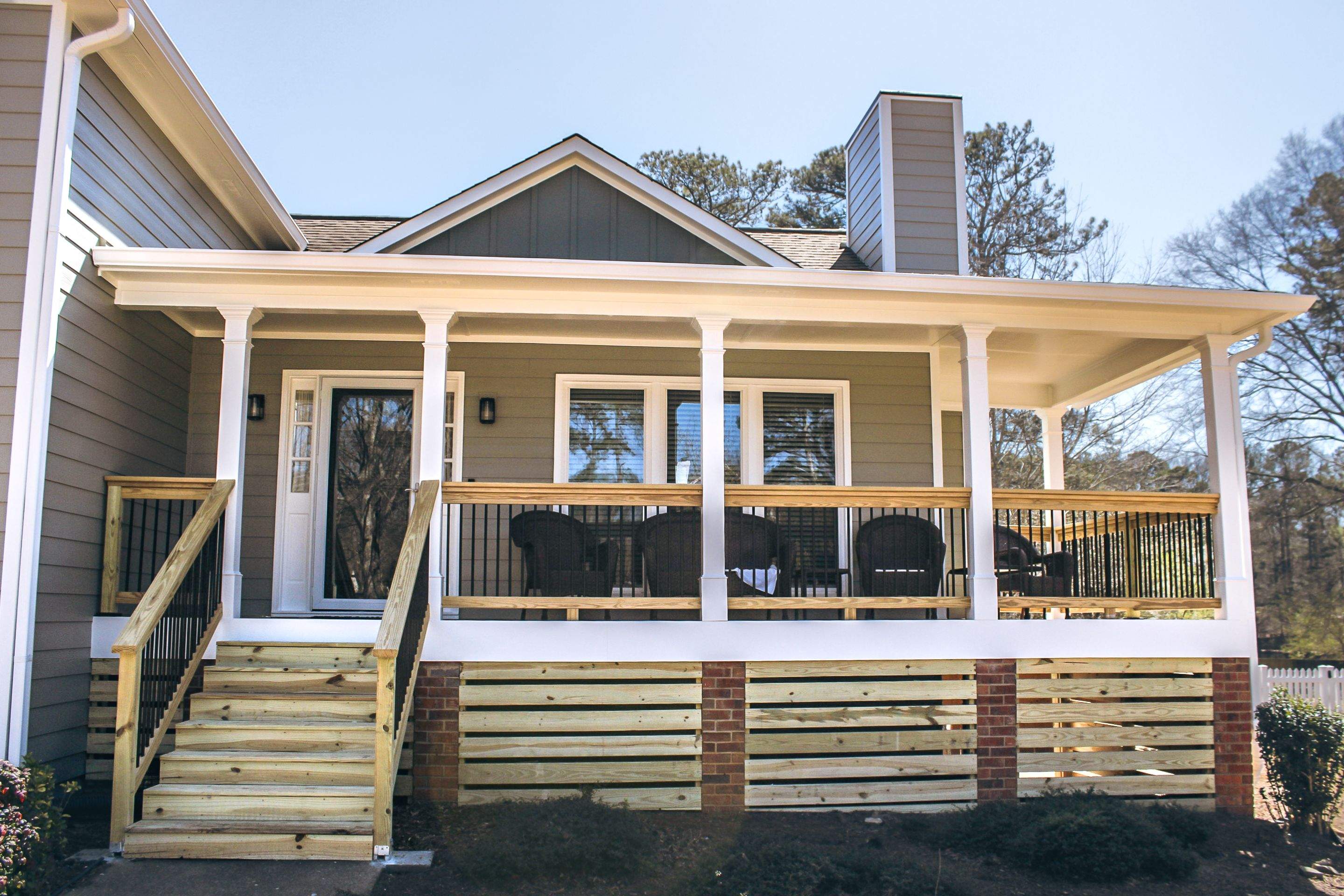 Acworth, GA James Hardie Board and Batten Siding Installation, Porch Renovation, Exterior Painting, and Window Replacement by Nelson Exteriors