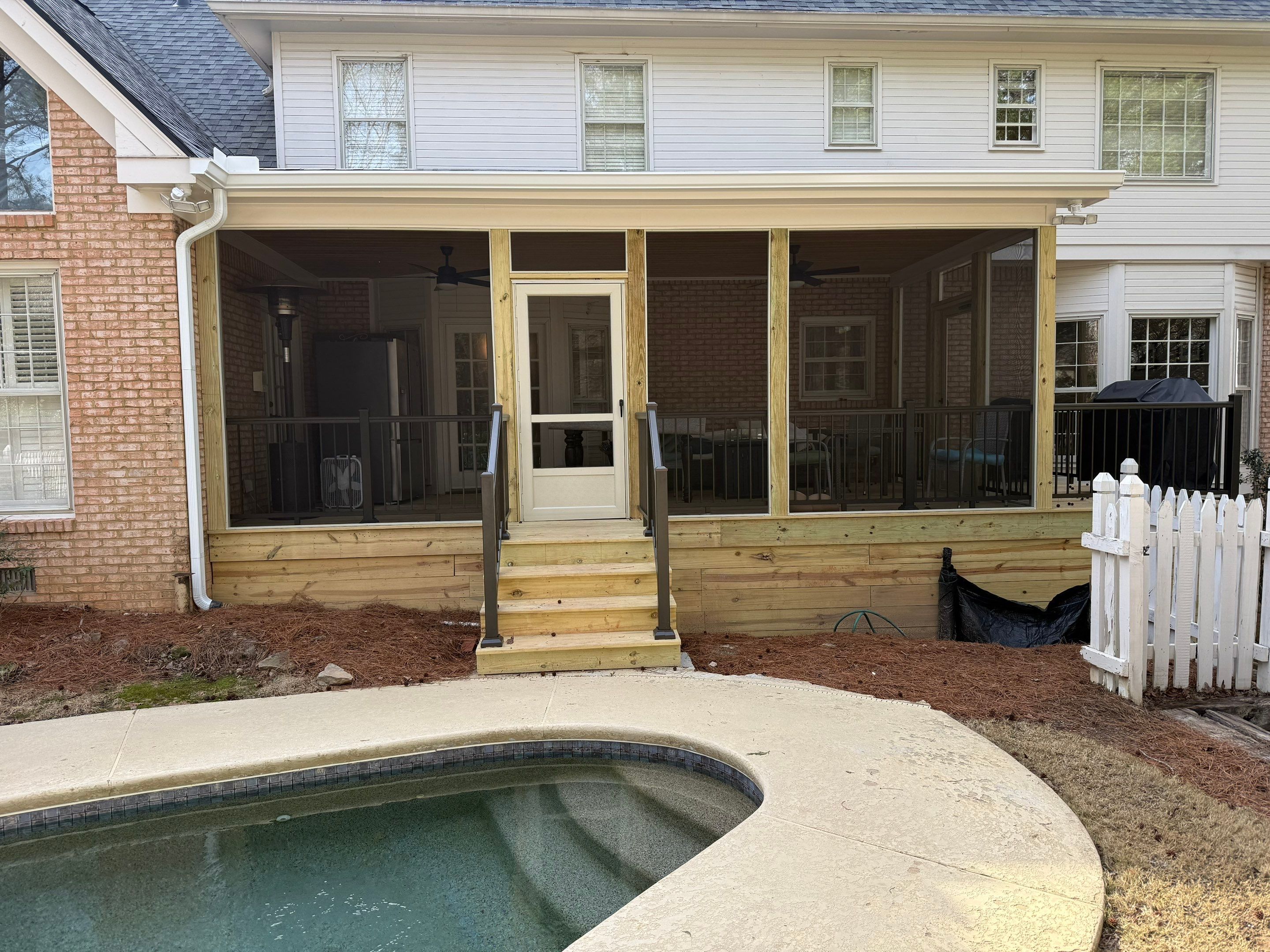 Custom Screened-In Porch and Multi-Level Deck Addition in Atlanta by Swift Home Renovations