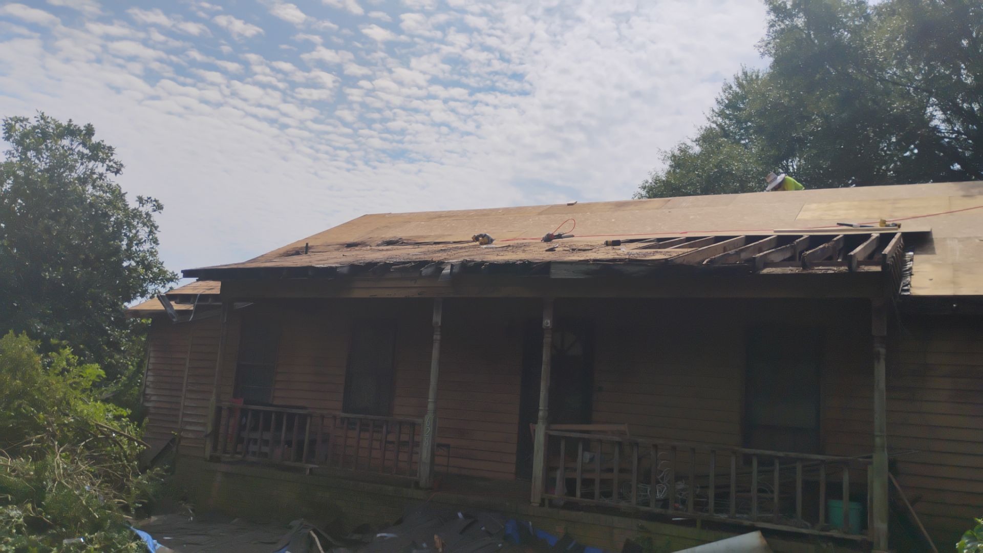 Syler roofing job by BROCK BUILDERS