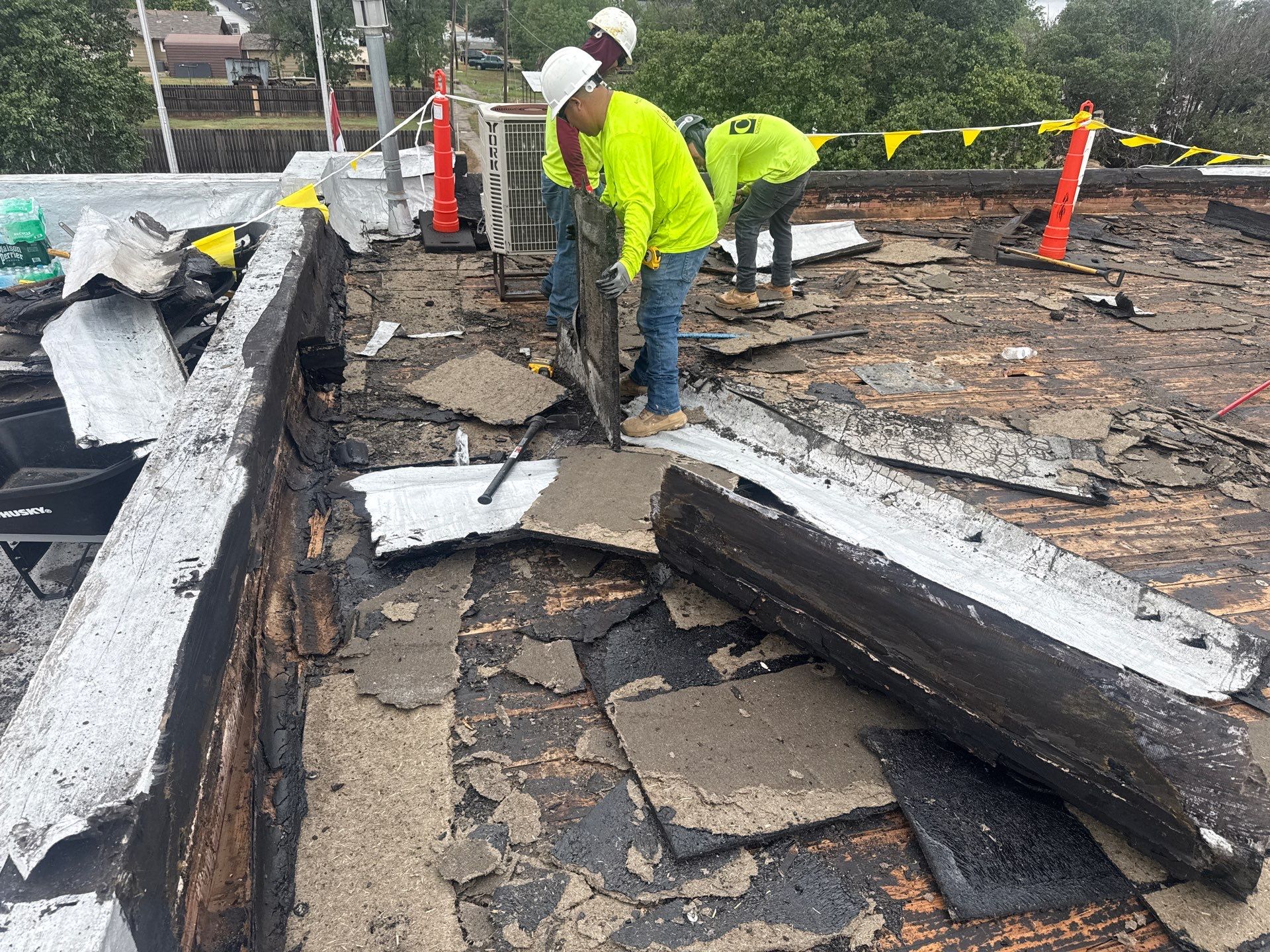 Hollis High School Comprehensive TPO Roof Replacement and Restoration by Secondary Rhodes