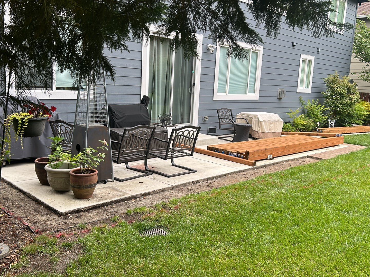  Amy | Stamped Finish Patio, Concrete Project by Jireh Asphalt & Concrete Inc 