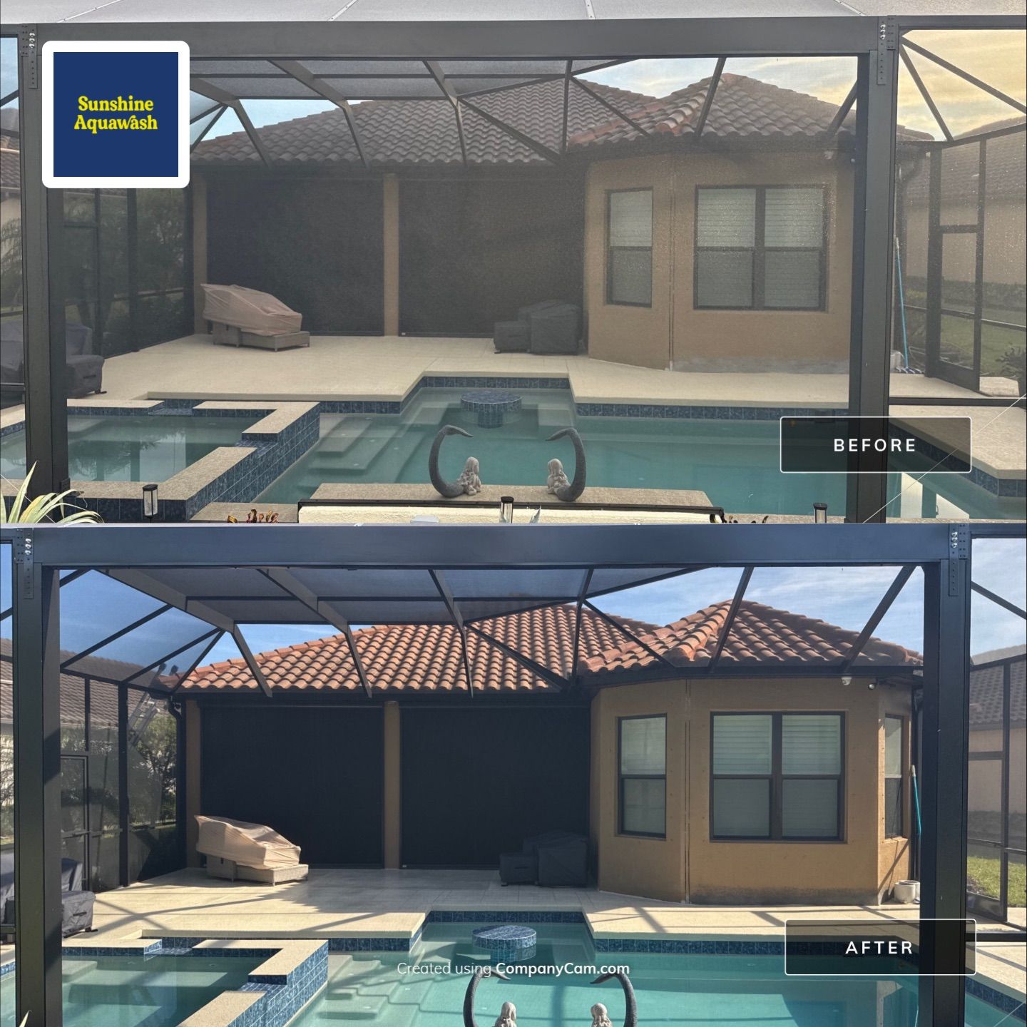 Tile Roof Cleaning (No Walking on Roof) – Artisan Lakes, Palmetto, FL by Sunshine AquaWash