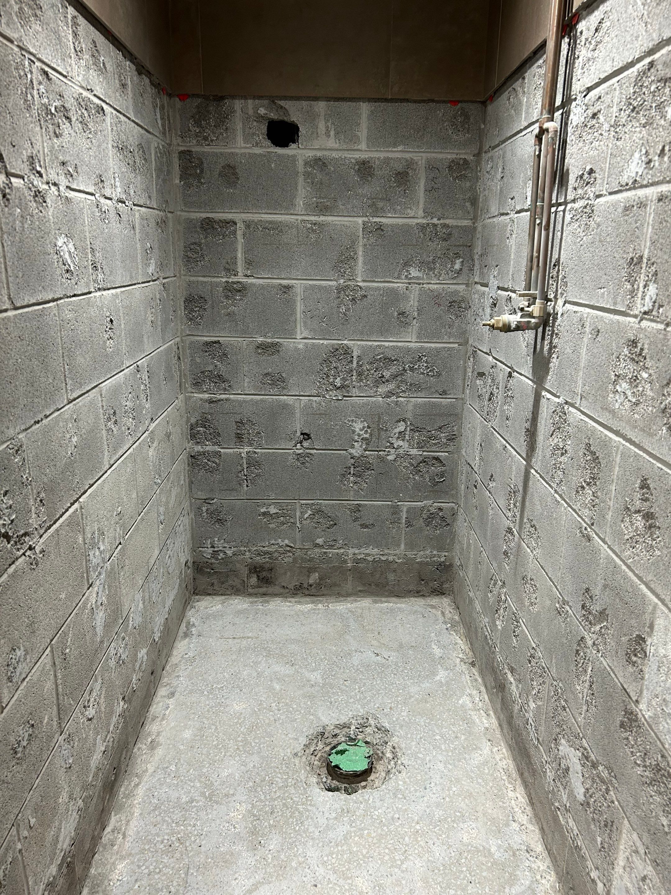 Trucking company showers by Footprints Floors of Nashville