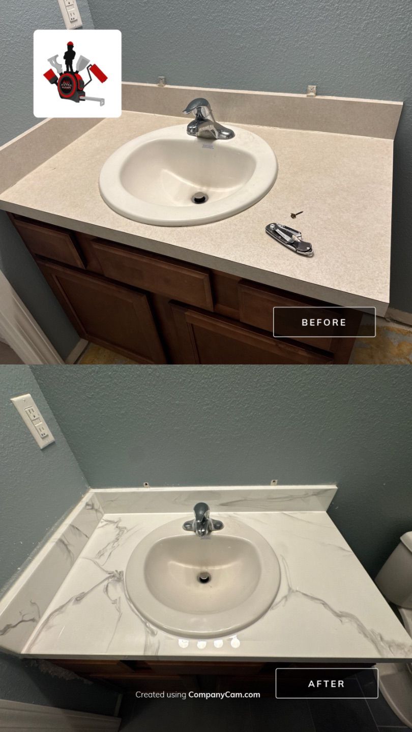 Tile Installation & Epoxy Countertop by Axtra Hand