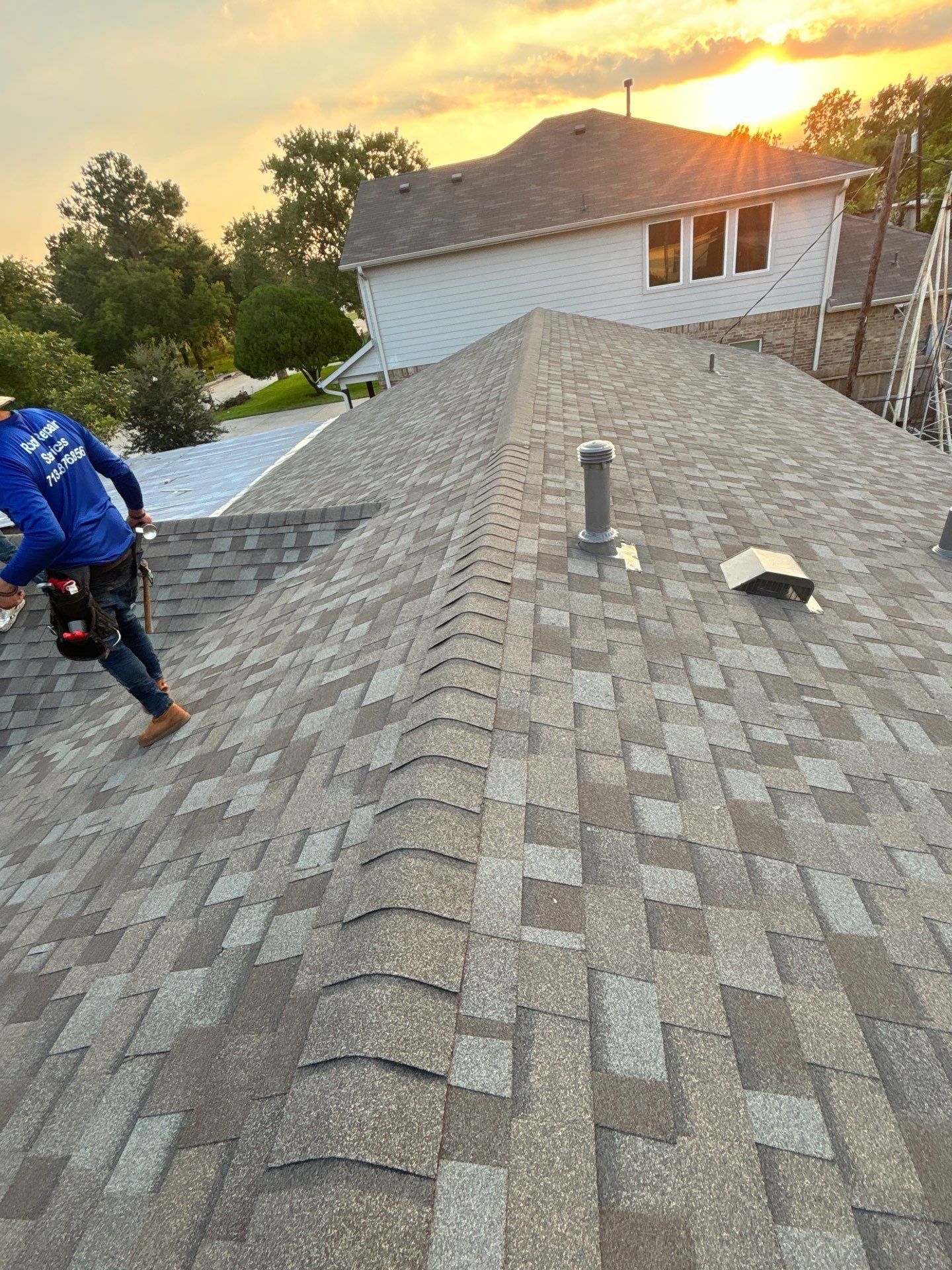 Residential Roofing Installation using Owen's Corning Duration (Lifetime) Shingles by Roof Repair Company