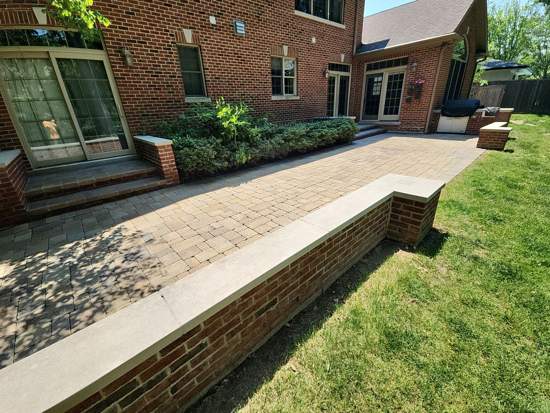 bluestone using Algaecide, soft wash soap by Northern Power Washing LLC.