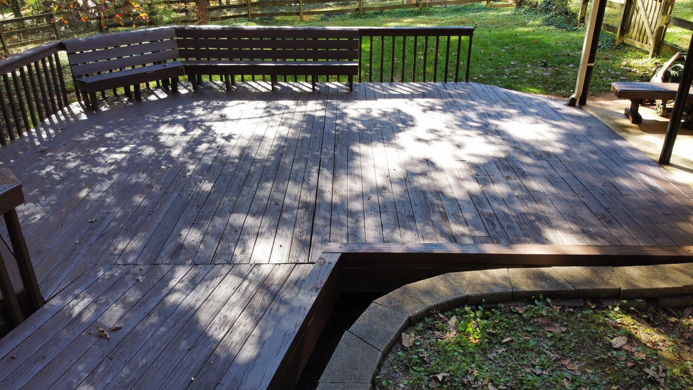 Multi-Level Wood Deck Staining and Refinishing in Duluth by Swift Home Renovations