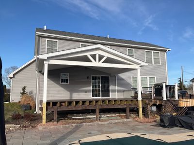 Custom Gable Porch Roof Addition Over Existing Deck in Halifax
