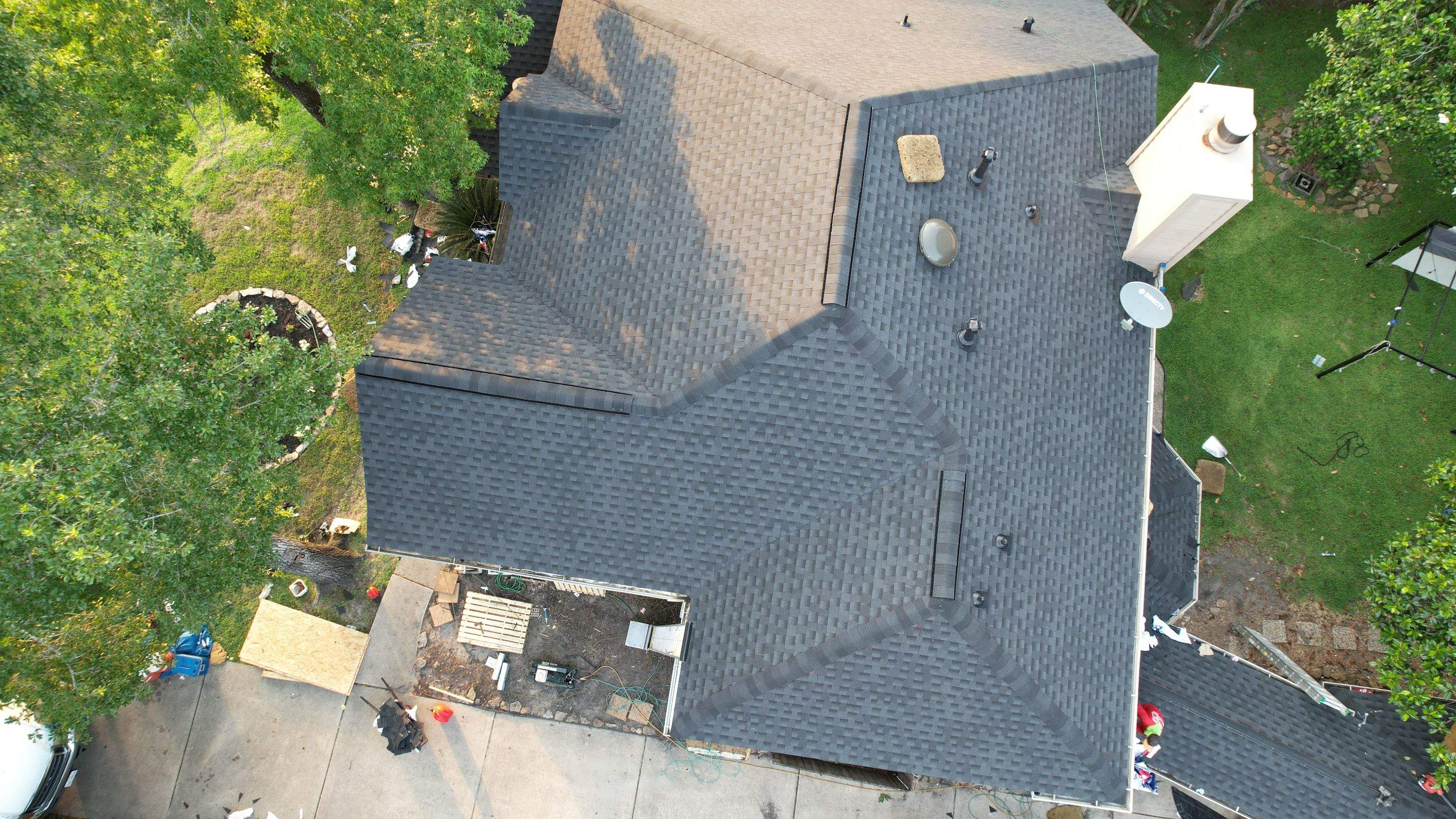 Deep Slate-Blue Shingle Roof Replacement — Conroe, TX by PL Roofing & SB Roofing, LLC.