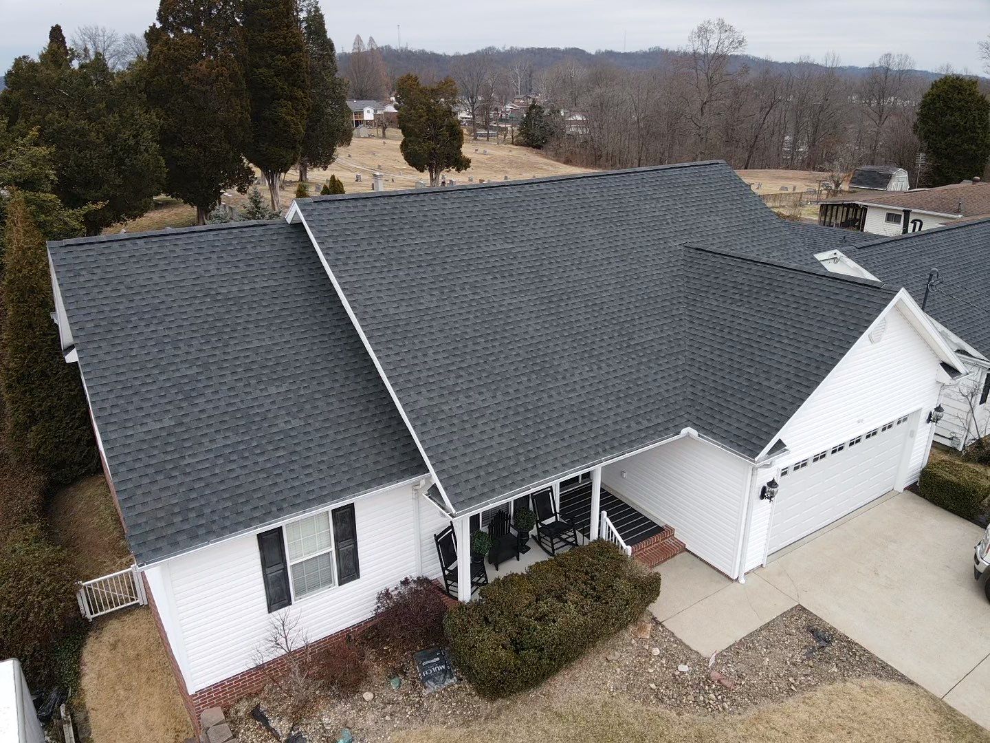 Residential Roofing Installation using GAF Timberline HDZ Charcoal by Rainstoppers Roofing