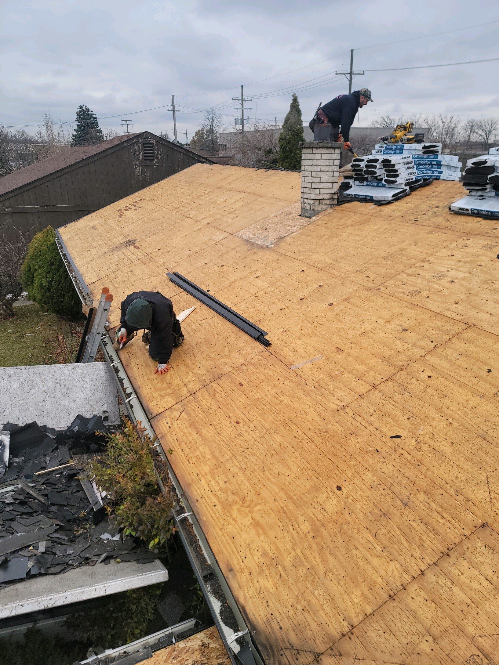 Residential Roofing Installation using IKO Dual Black by JNR Roofing LLC
