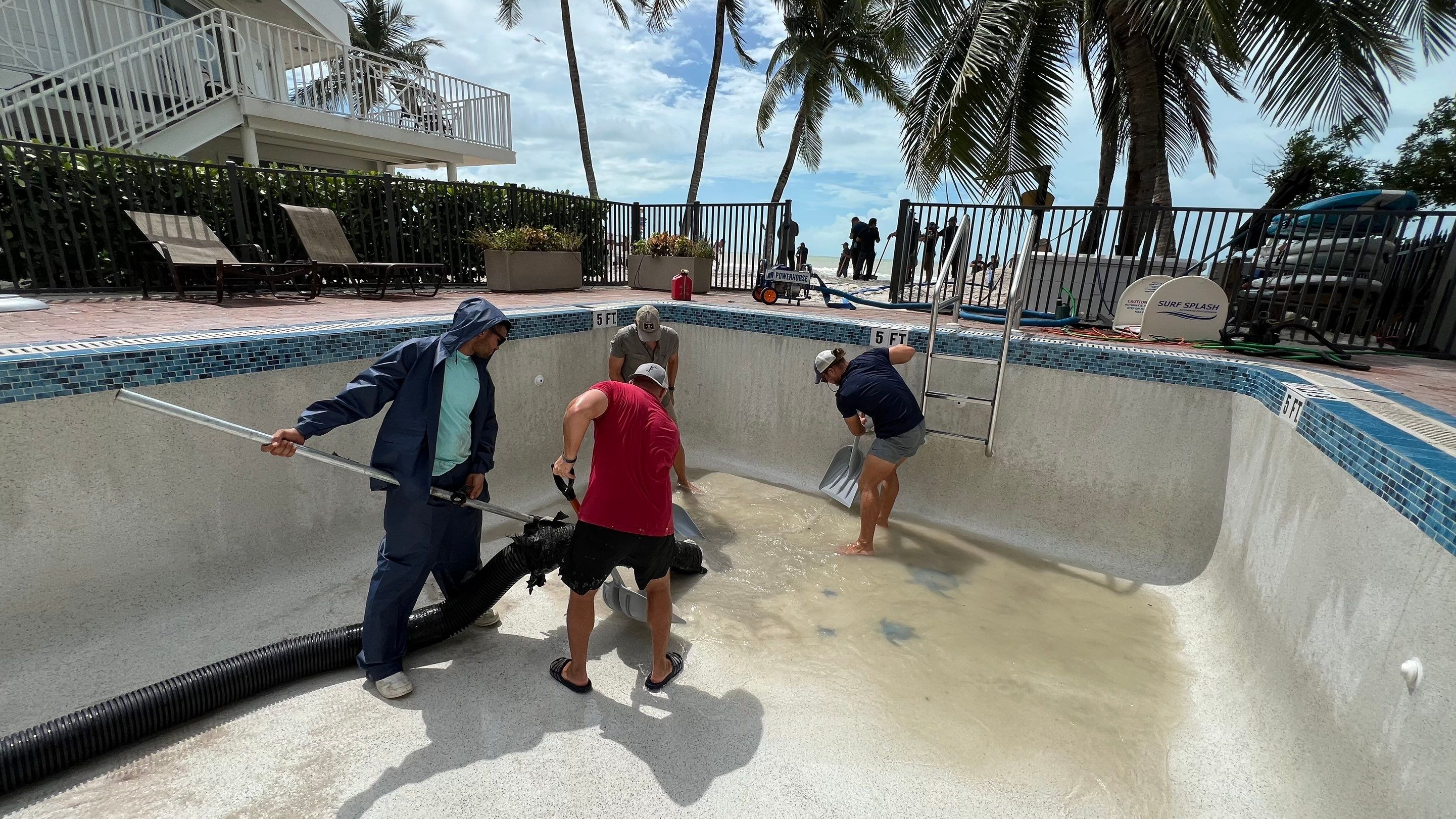 Naples Resort Pool Cleanout and Stormwater System Maintenance by Don Mar, Inc. Storm Water Solutions
