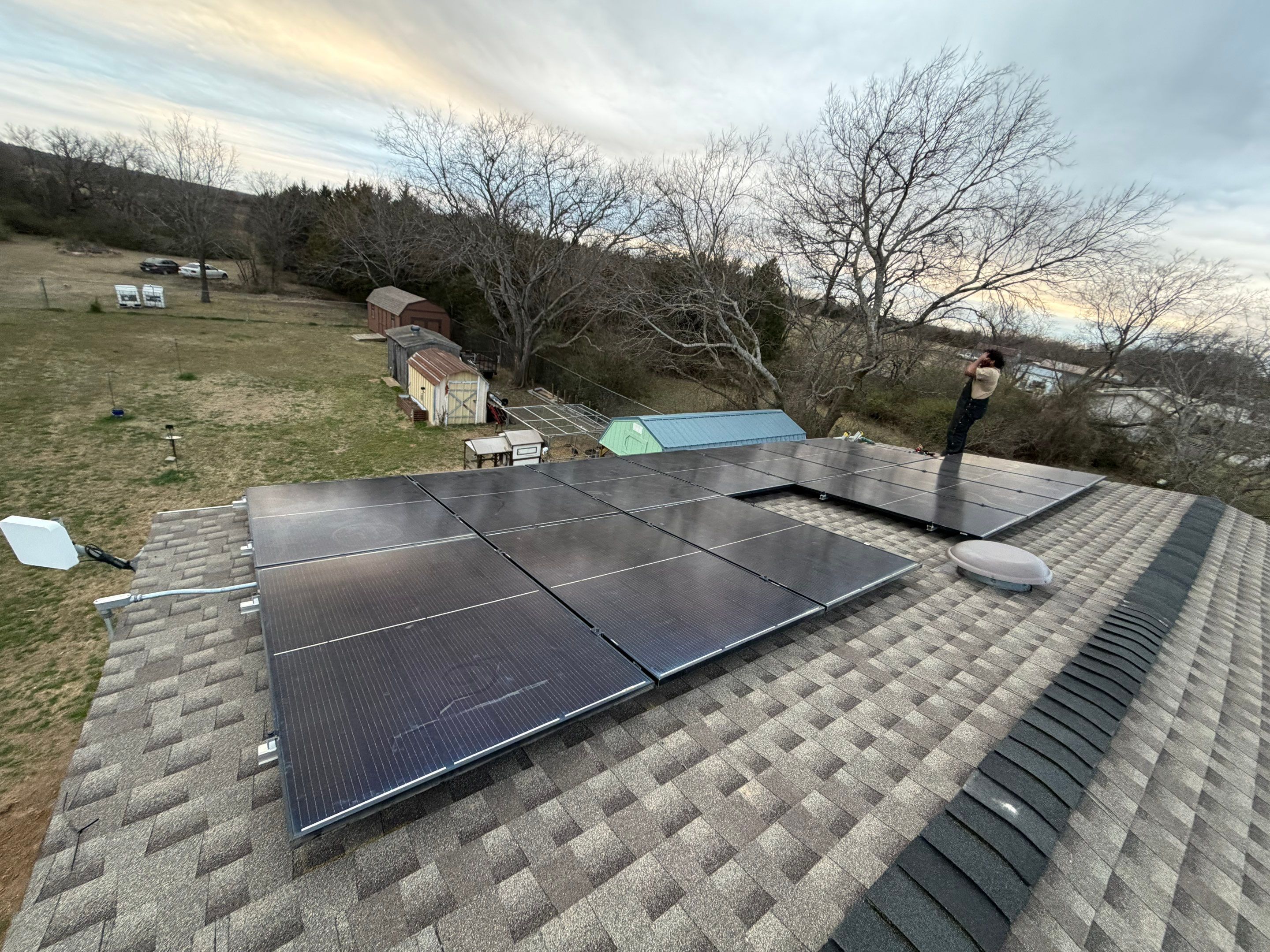 Residential Roof Replacement and Solar Detach and Reset in Ardmore by BANA Roofing and Solar Supply