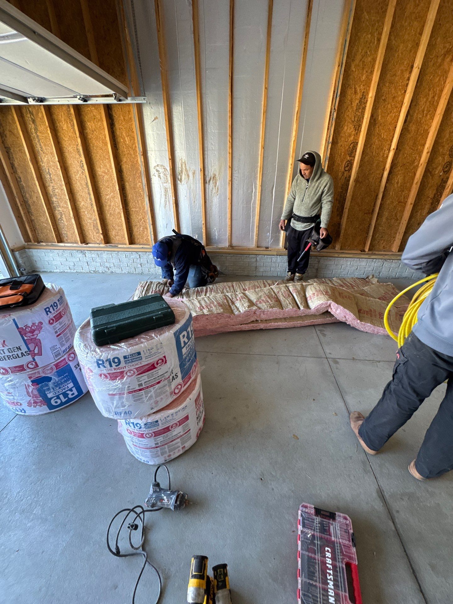 Residential Garage Insulation and Sheetrock Installation – Omaha, NE Project by Crows Roofing LLC
