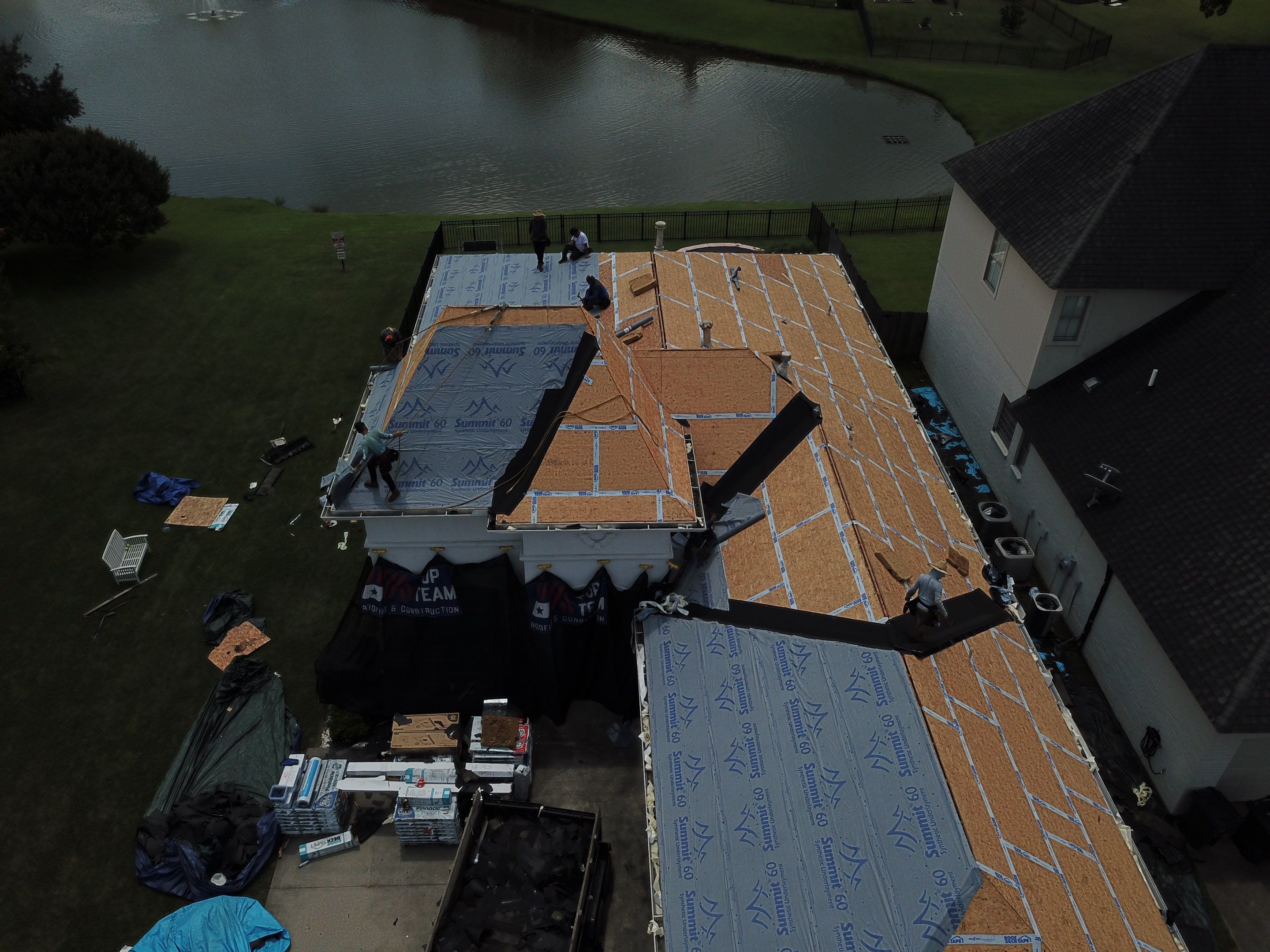 Residential Roofing Installation using Atlas Pinnacle Pristine Pewter with seam tape upgrade by Top Team Construction
