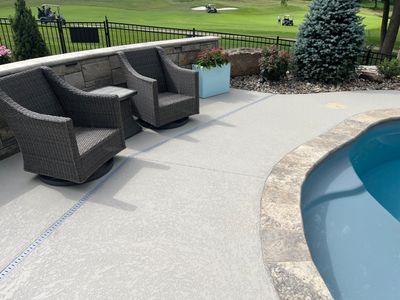 Lenexa -- Pool Deck Resurface with Pewter Grey Sealer