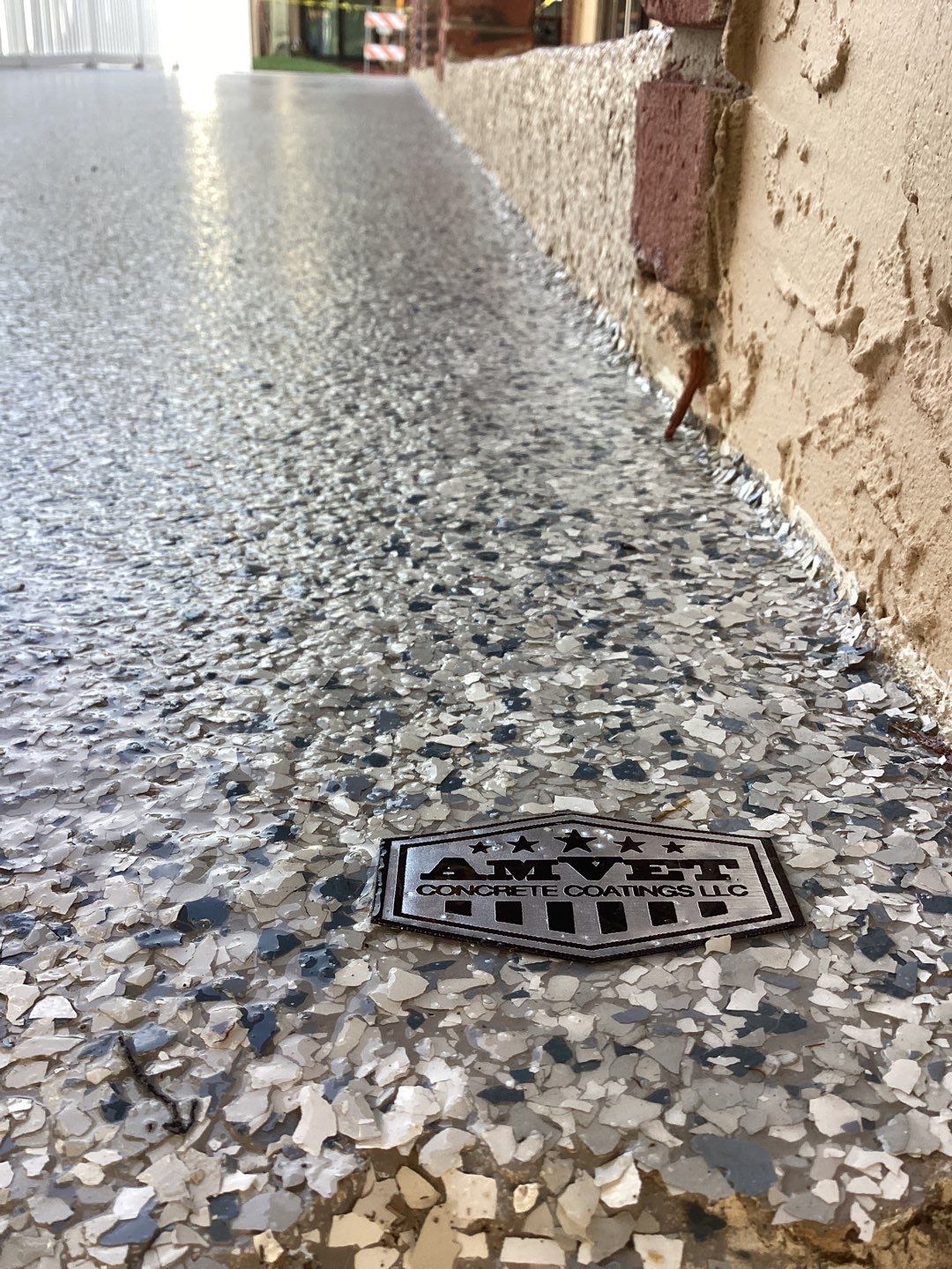 Pool Deck using Orbit and Tidal Wave by Amvet concrete coatings llc