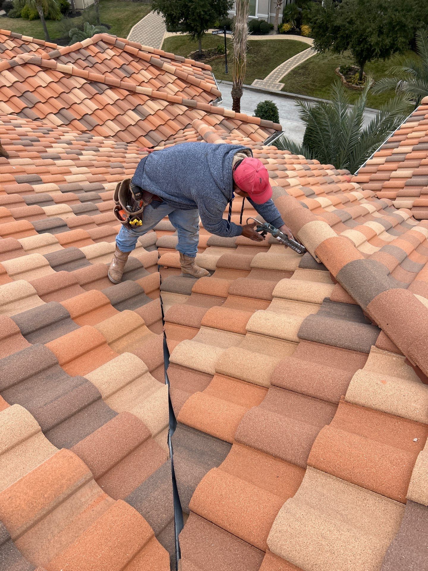 Residential Roofing Repair using tile by Roof Repair Company