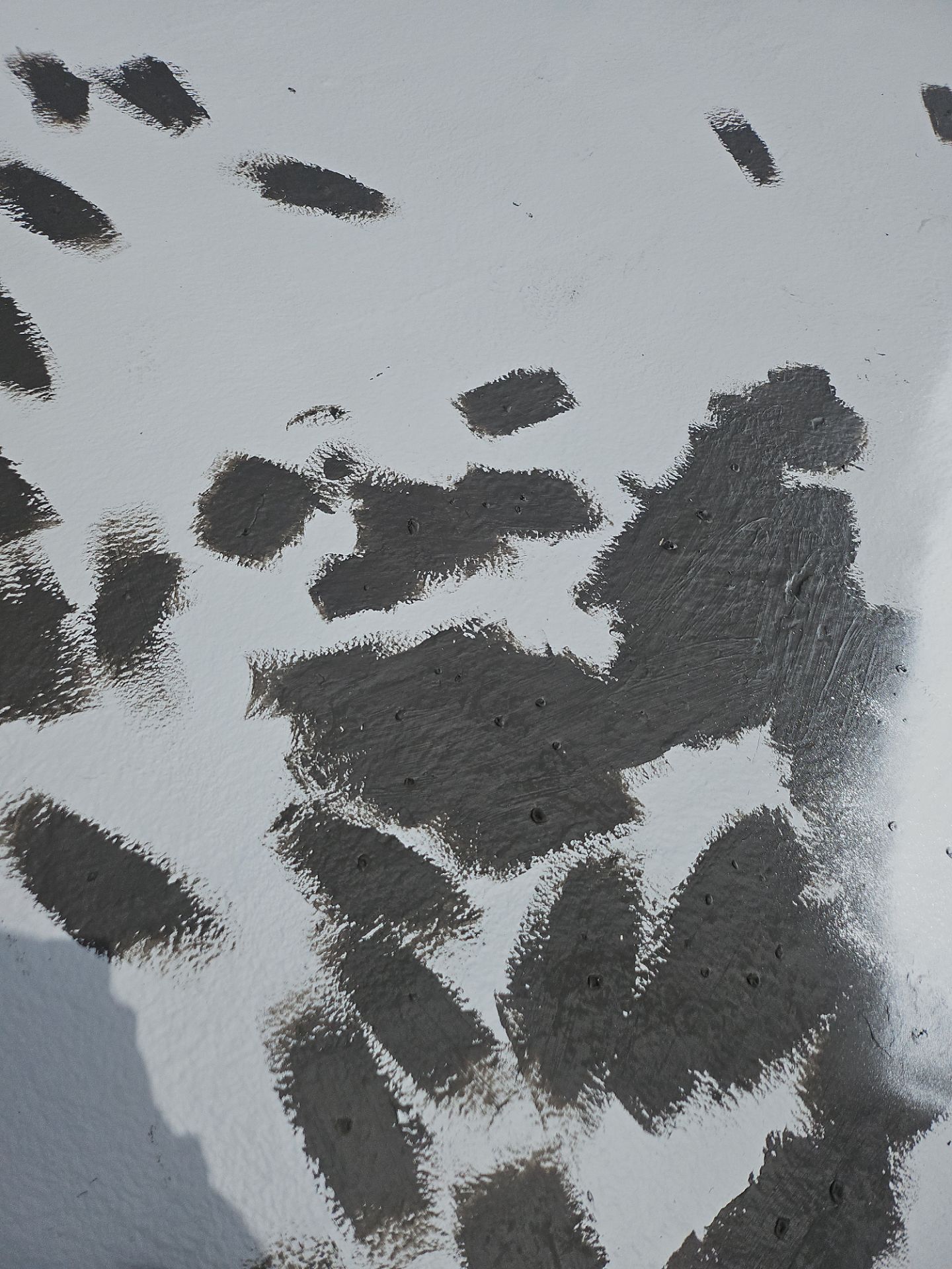 Foam Refurbish using General Coatings acrylic coatings and spray foam by Straight Edge Roofing Inc