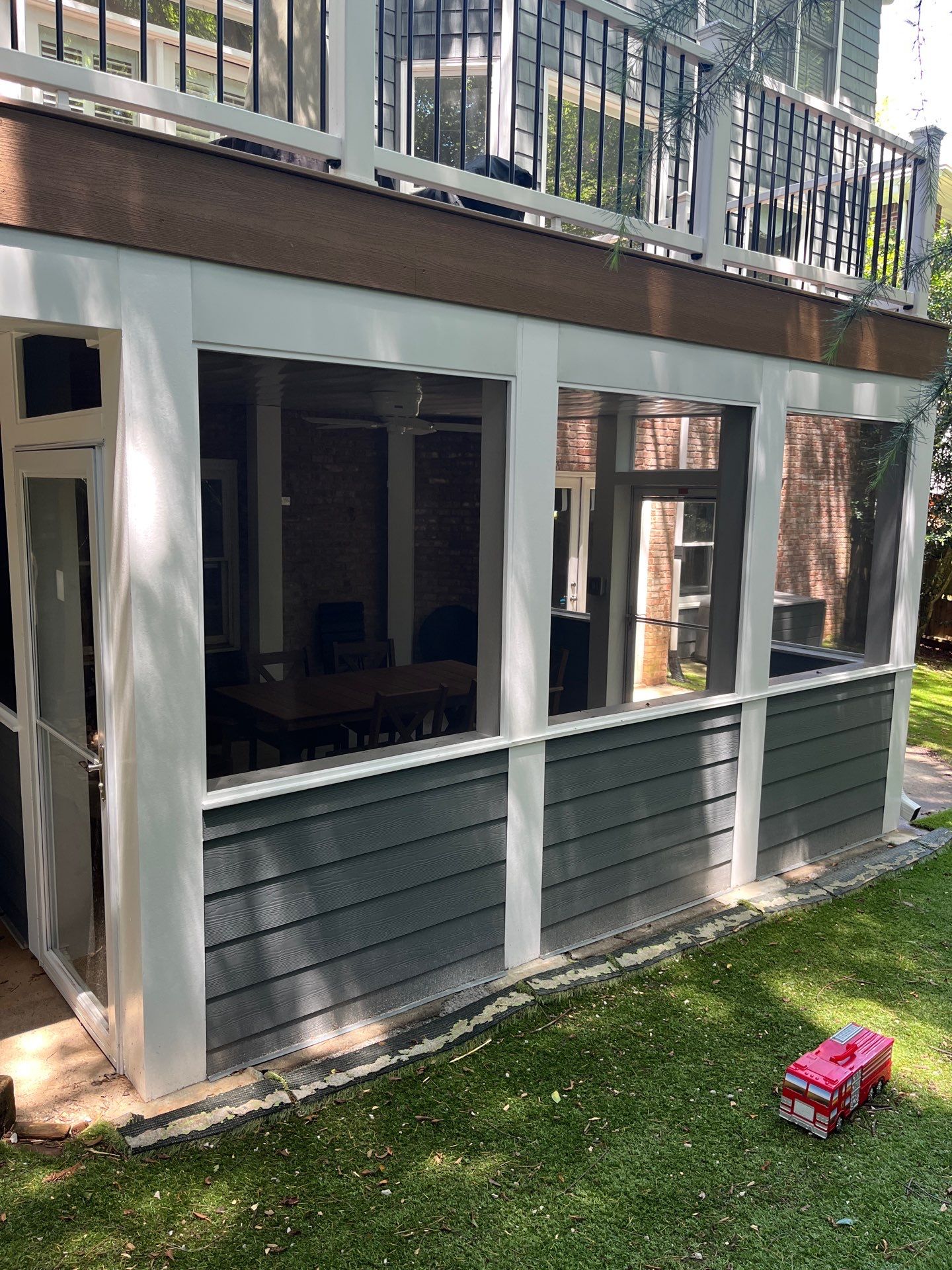 Trex New Deck Build with Screened in Under Deck by Nelson Exteriors 