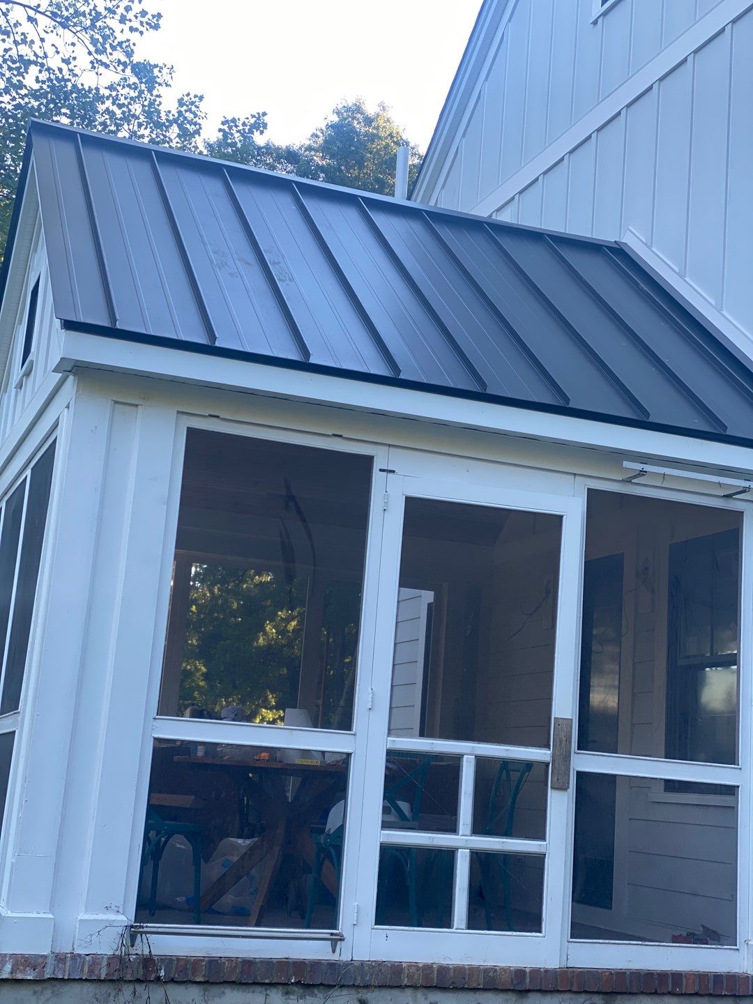 Standing Seam Metal Roof using Aluminum 032GA color Matte Black by CMNG LLC