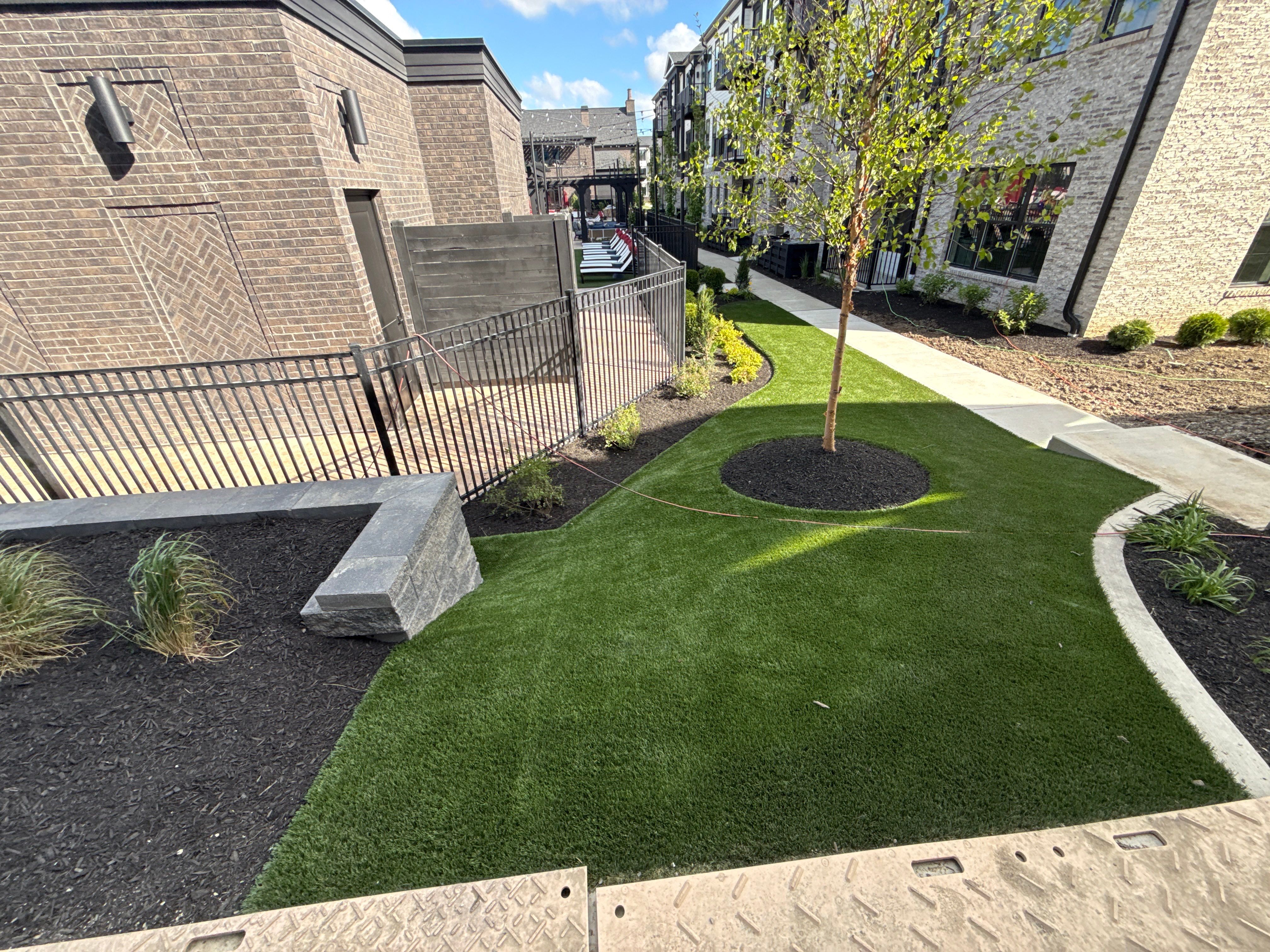 Multi-Family Alamira Apartments - Synthetic Turf Installation in Columbus by Southwest Greens Midwest