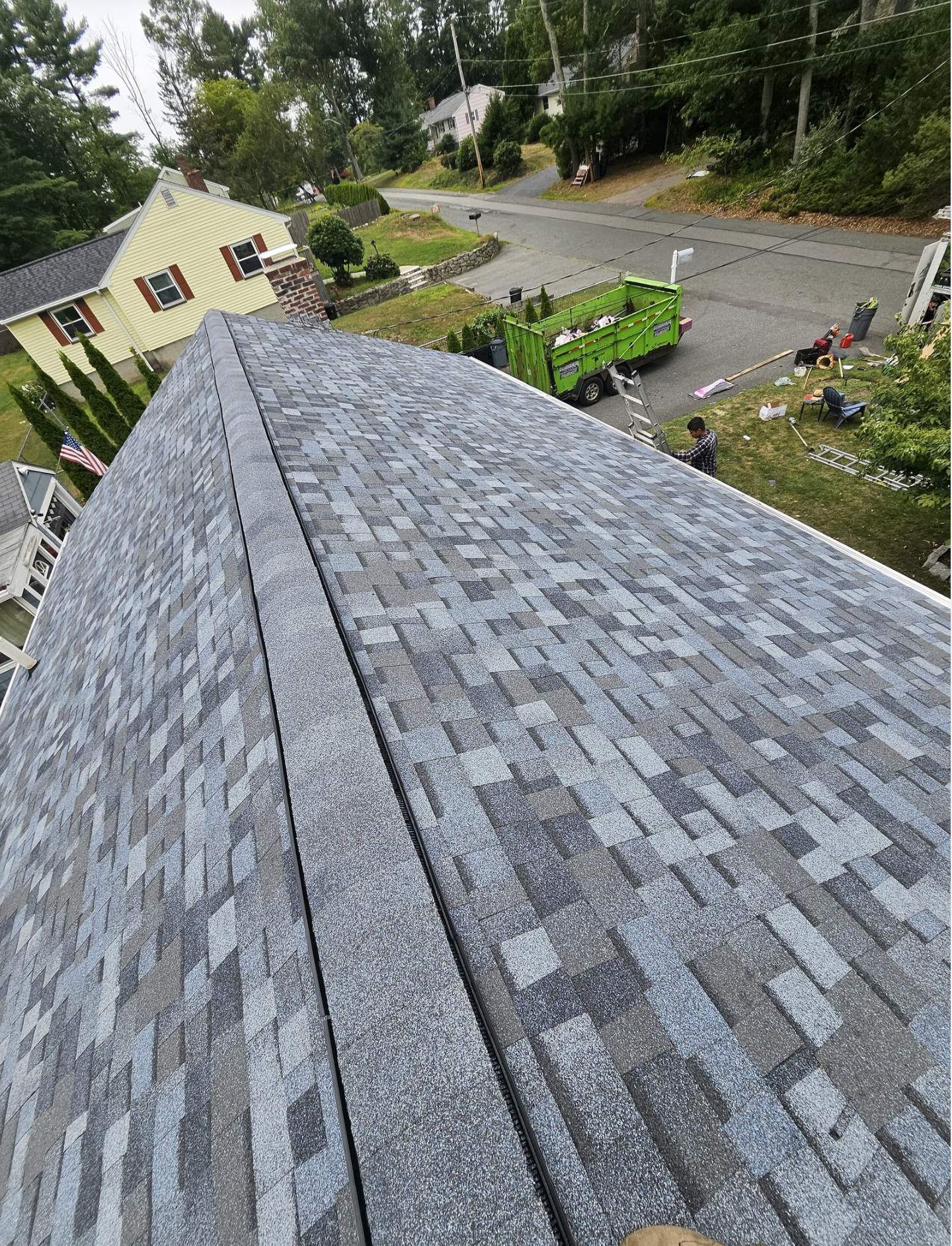 Full Roof Replacement in Stoughton, MA – Owens Corning Duration Designer, Pacific Wave by JOHNNYS PRO