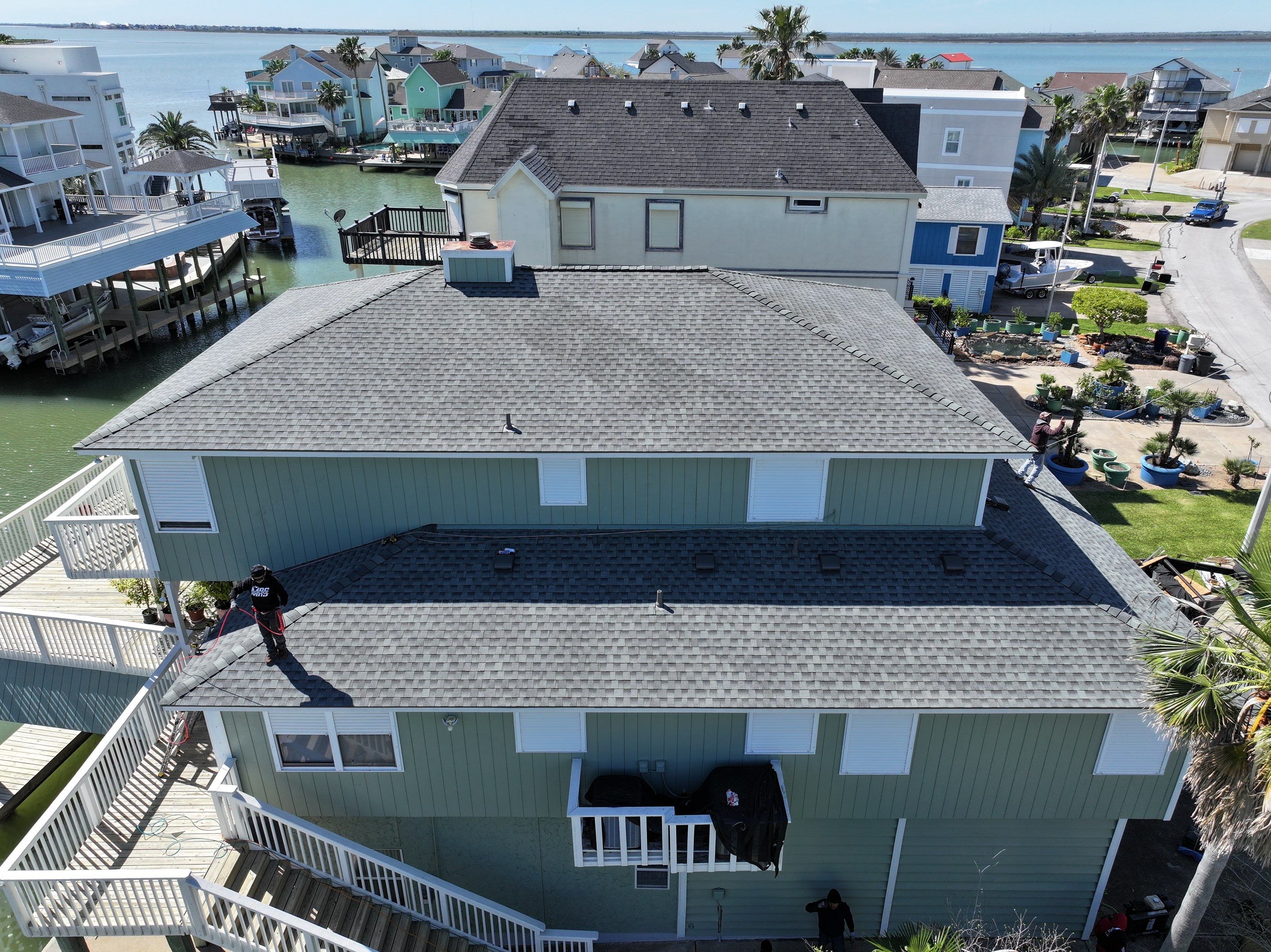 Residential Roof Replacement using GAF HDZ SLATE by Elite Roofing LLC