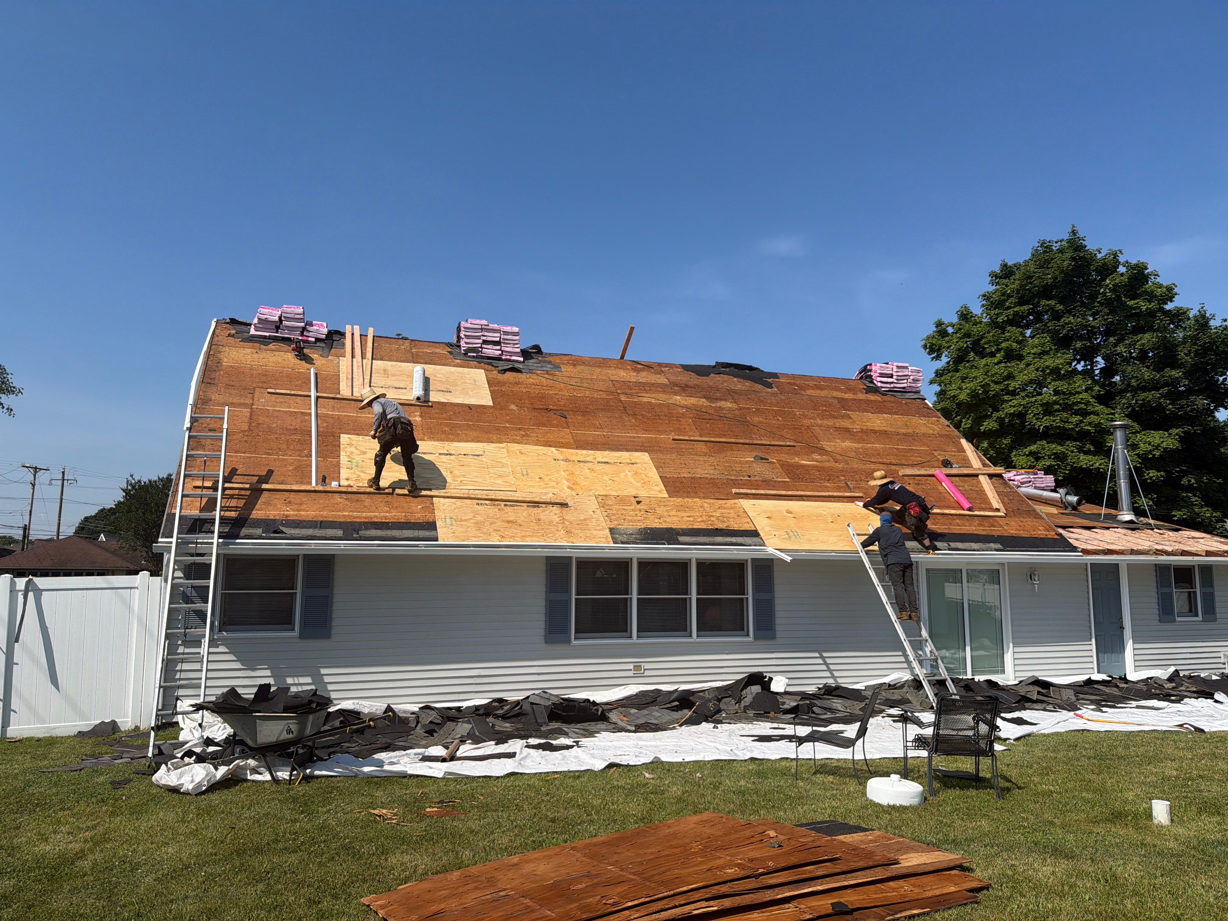Full Roof Replacement and Plywood Decking Installation in Levittown by Stofan Construction LLC