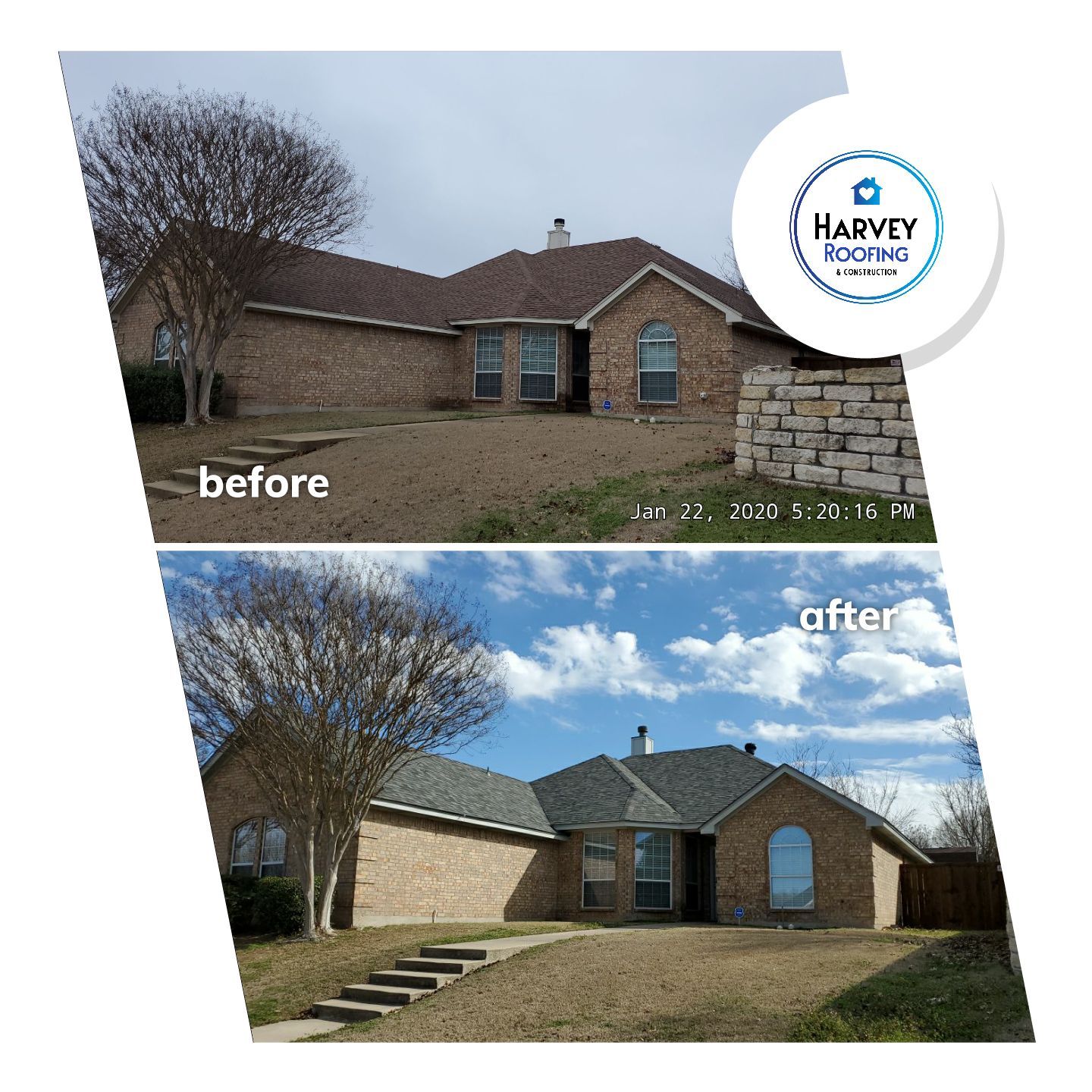 Residential Roofing Installation using Malarkey Vista AR by Harvey Roofing & Construction