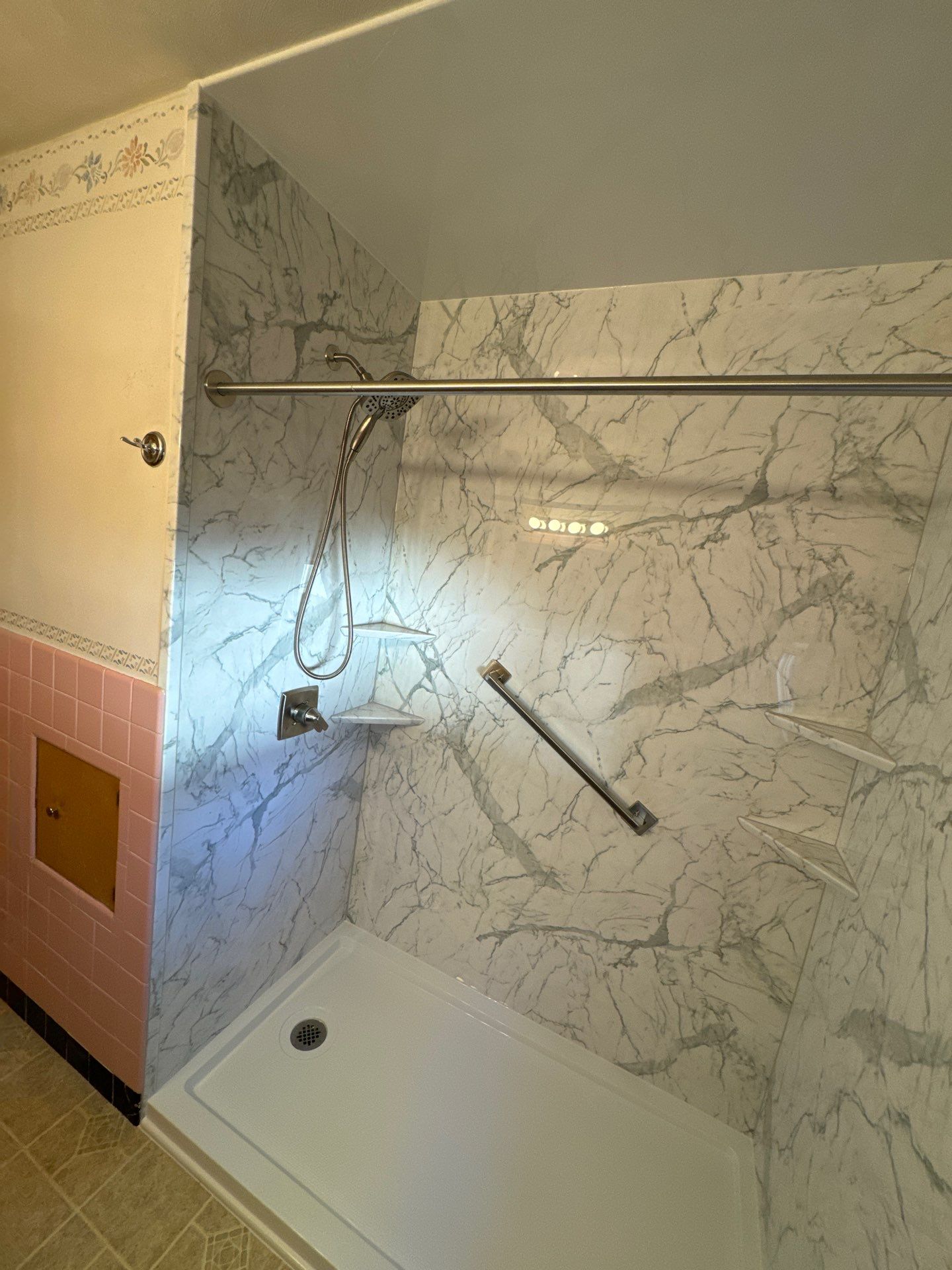 Tub to Walk-In Shower Installation in Ludlow, MA  by Yankee Home Improvement