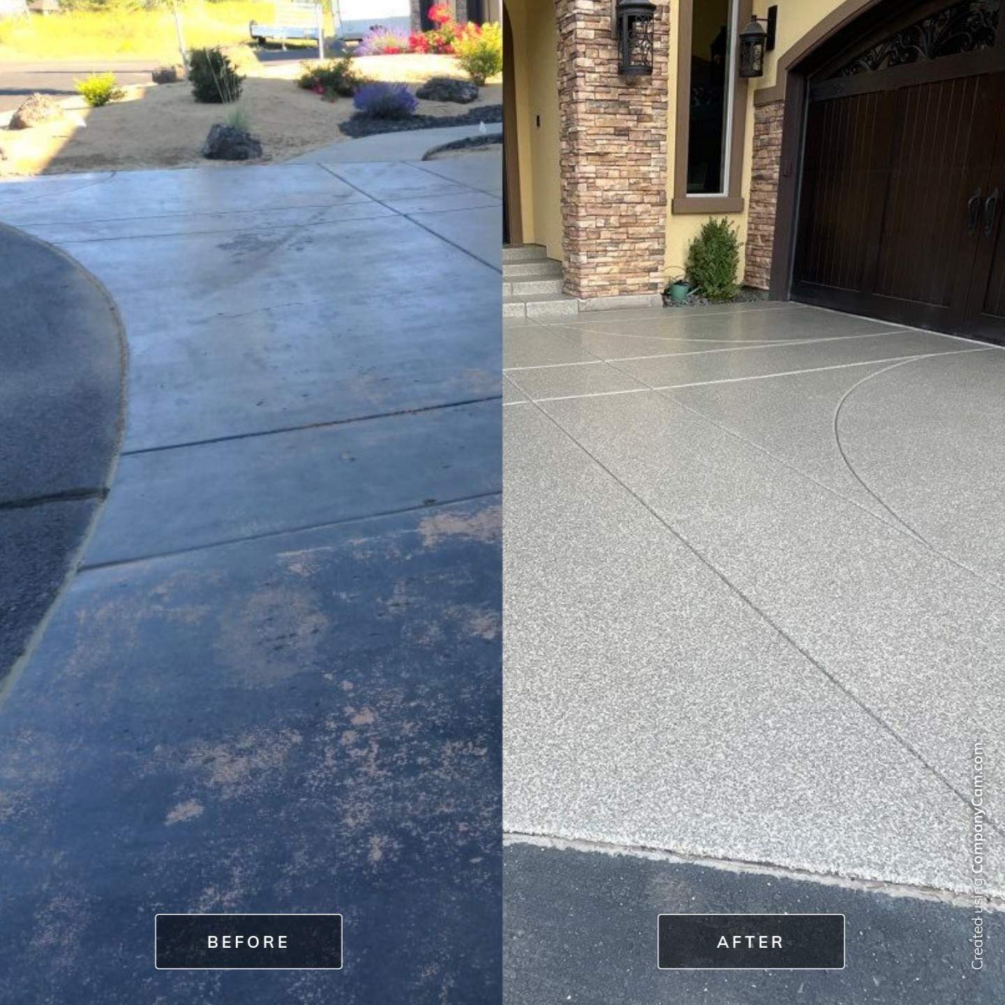 Driveway using Trail Mix 1/8" Chip by Croc Coatings, LLC