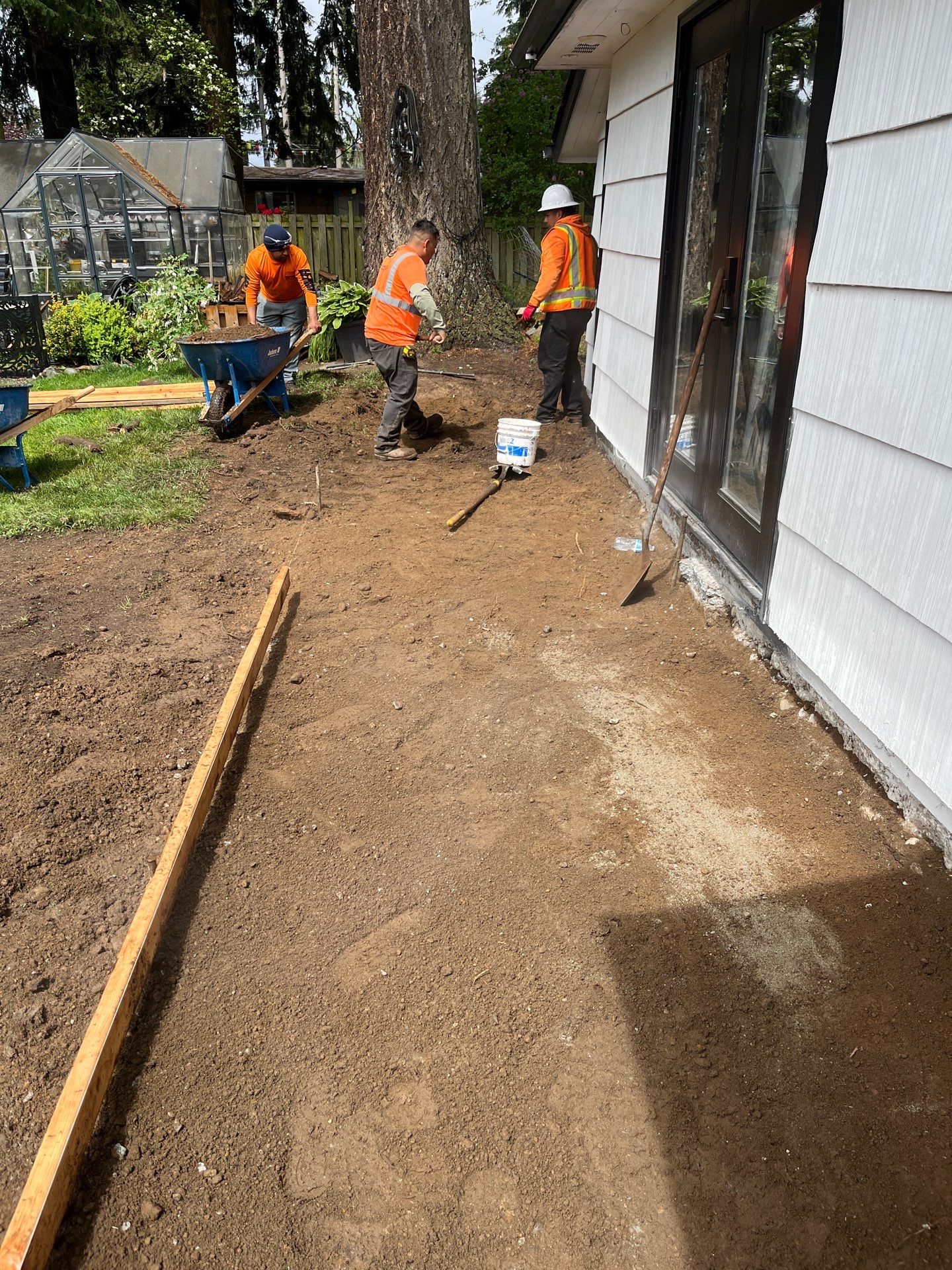 John | Concrete Backyard Walkway by Jireh Asphalt & Concrete Inc 