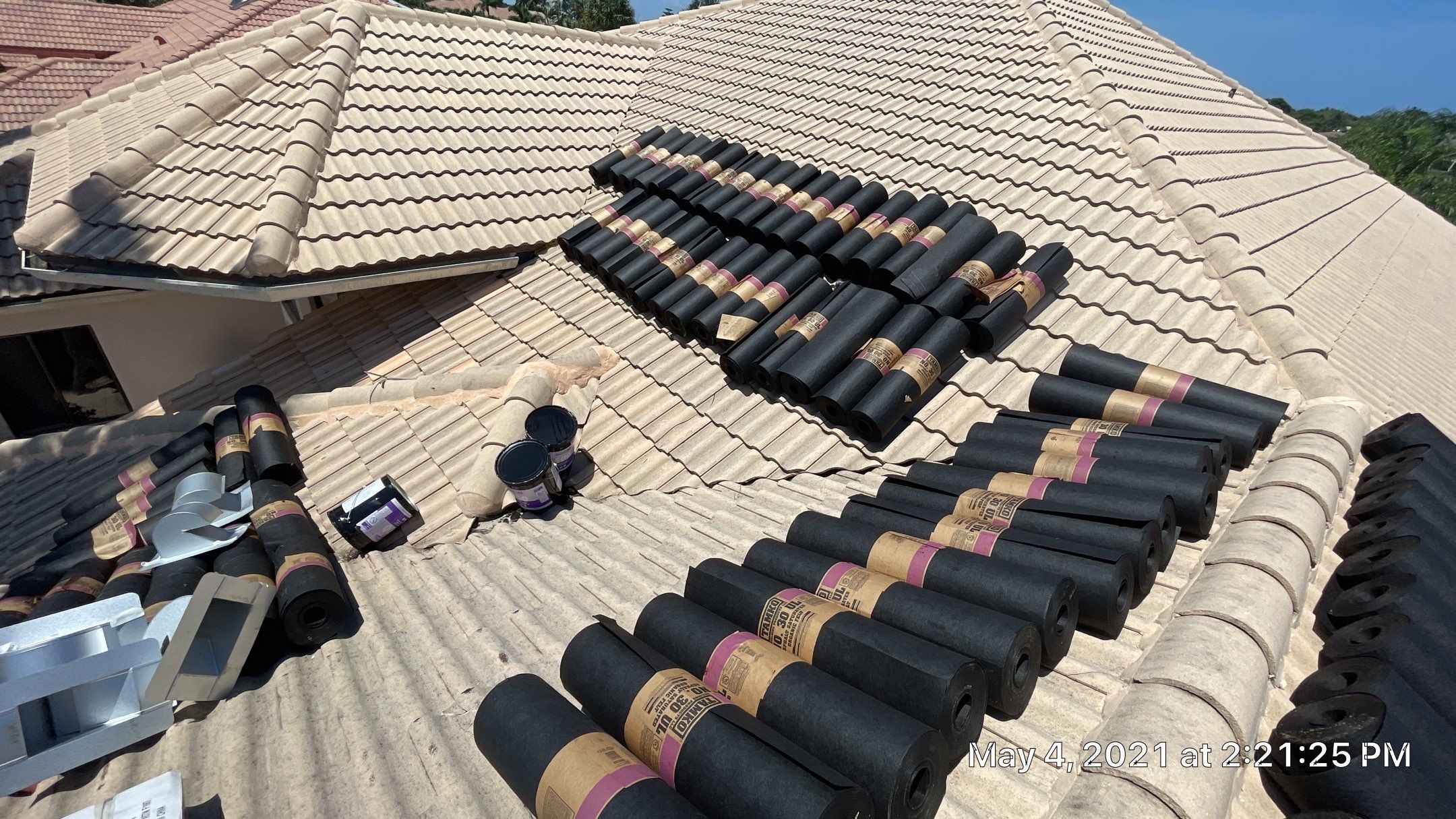 Residential Roofing Installation using 1" Nail strip metal roof by BLUES BROTHERS ROOFING