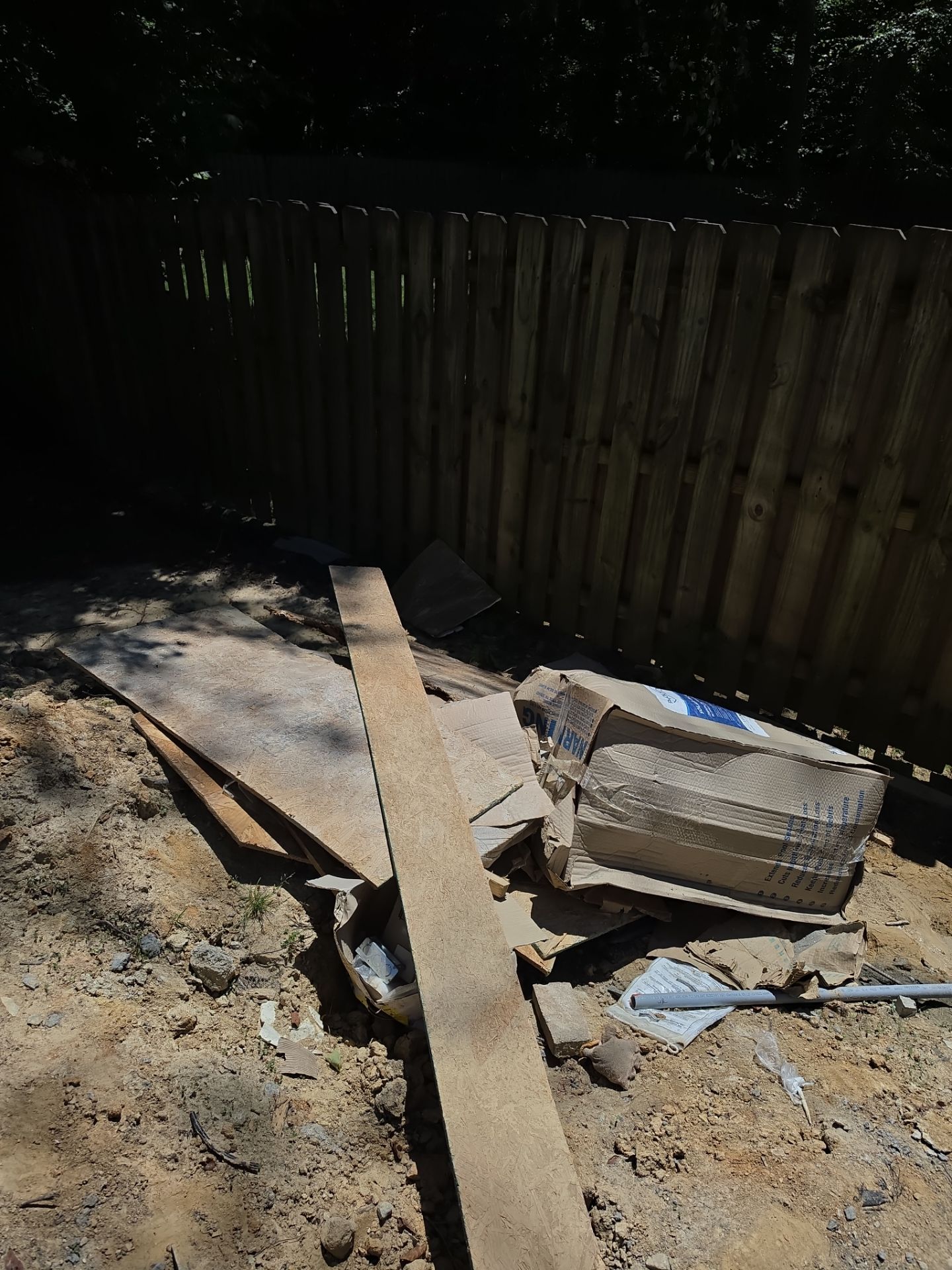 Job site clean up by Badger Hauling
